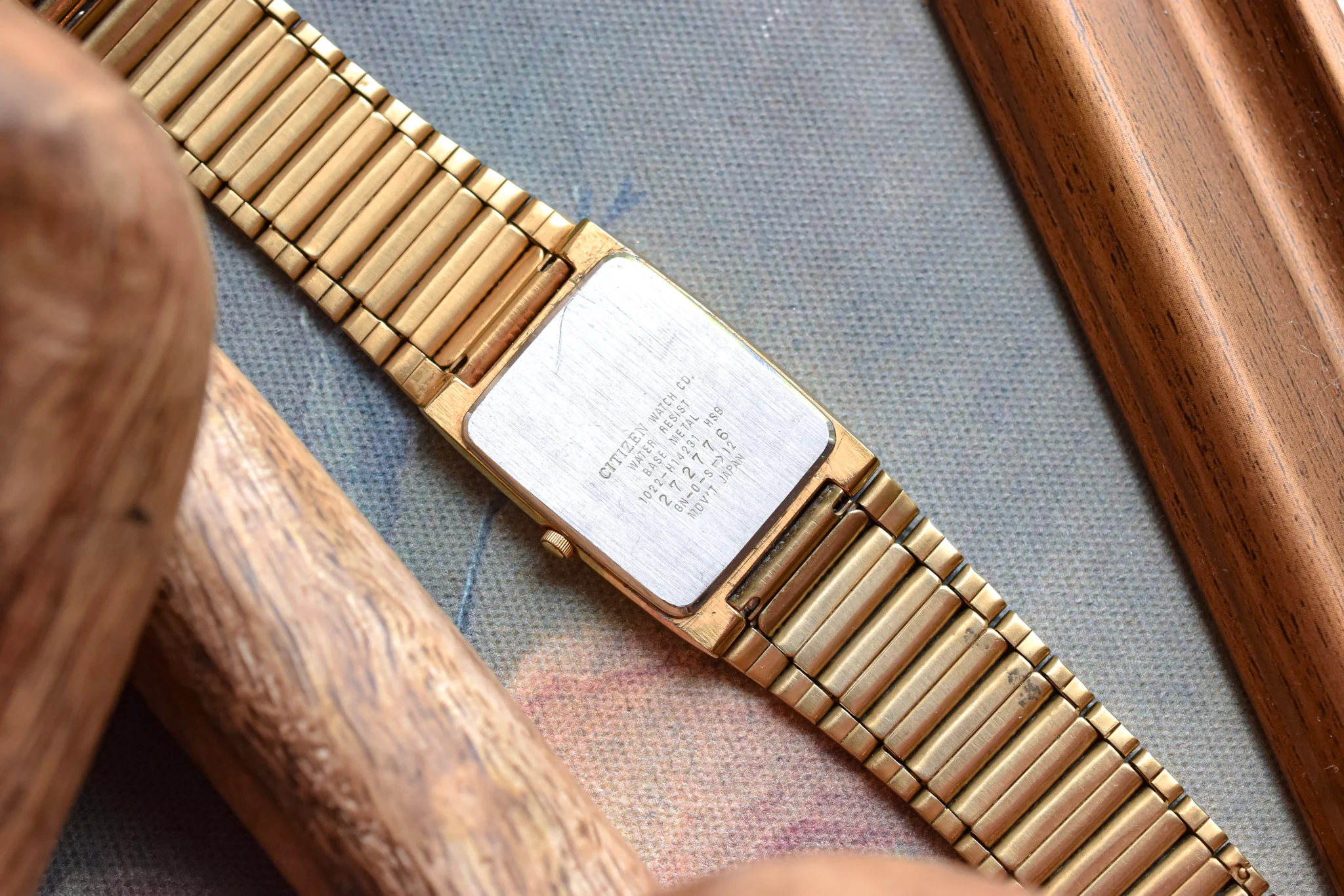 1982 Citizen CQ Black Dial Tank - Image 10