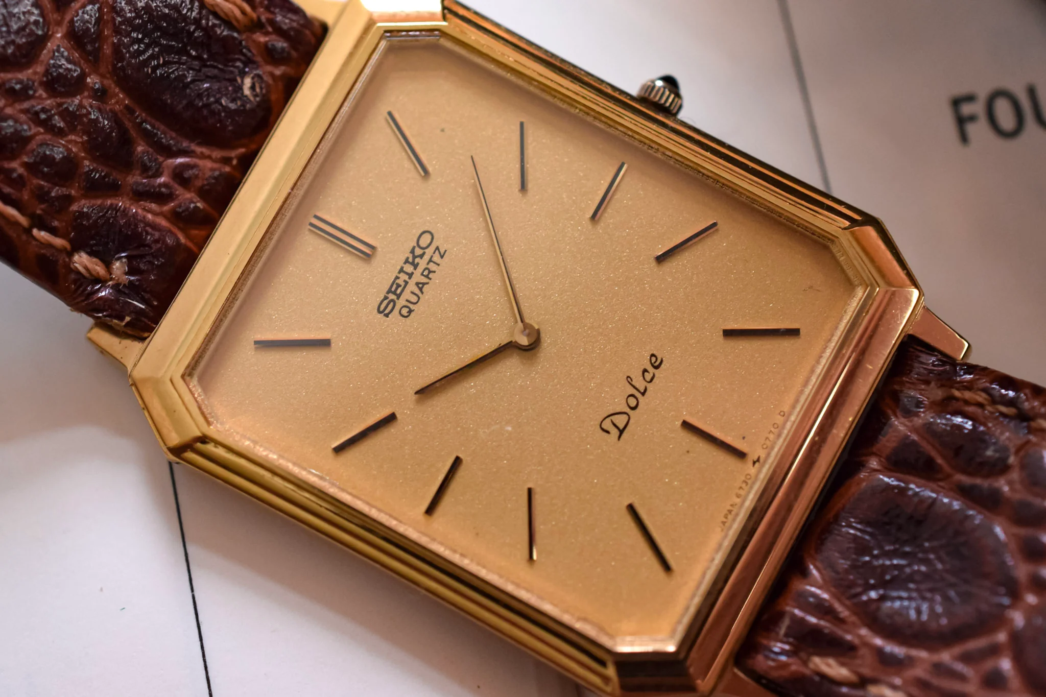 1982 Seiko Dolce Sparkle Champagne Octo - Image 3