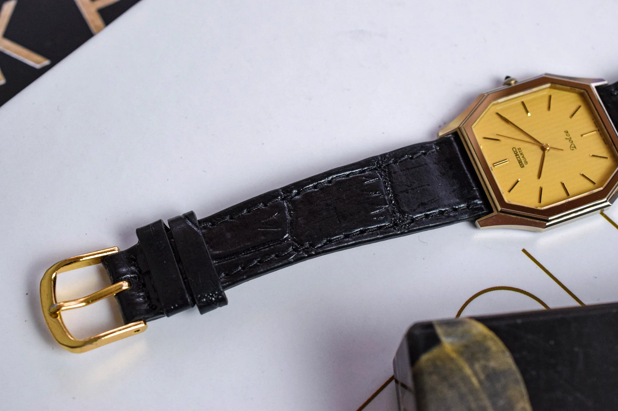 1982 Seiko Dolce NSAG Tapestry Dial Octo - Image 7