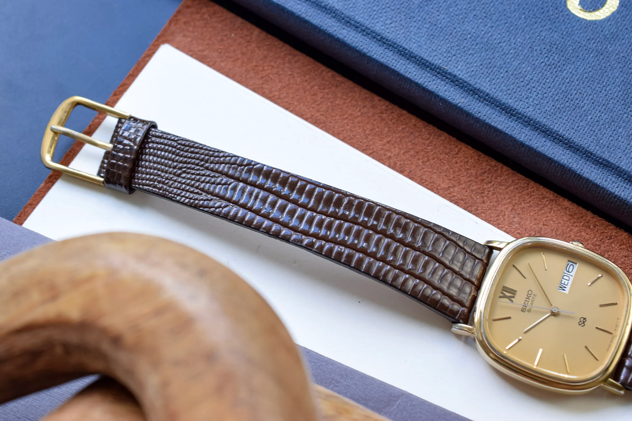 1982 Seiko SQ Champagne Day-Date TV - Image 5