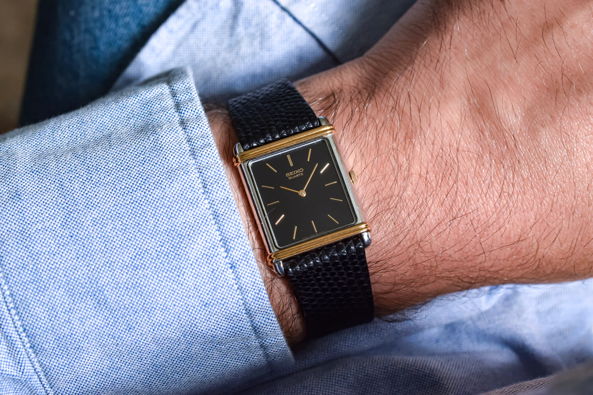 1982 Seiko Stepped Bezel Tank - Image 3