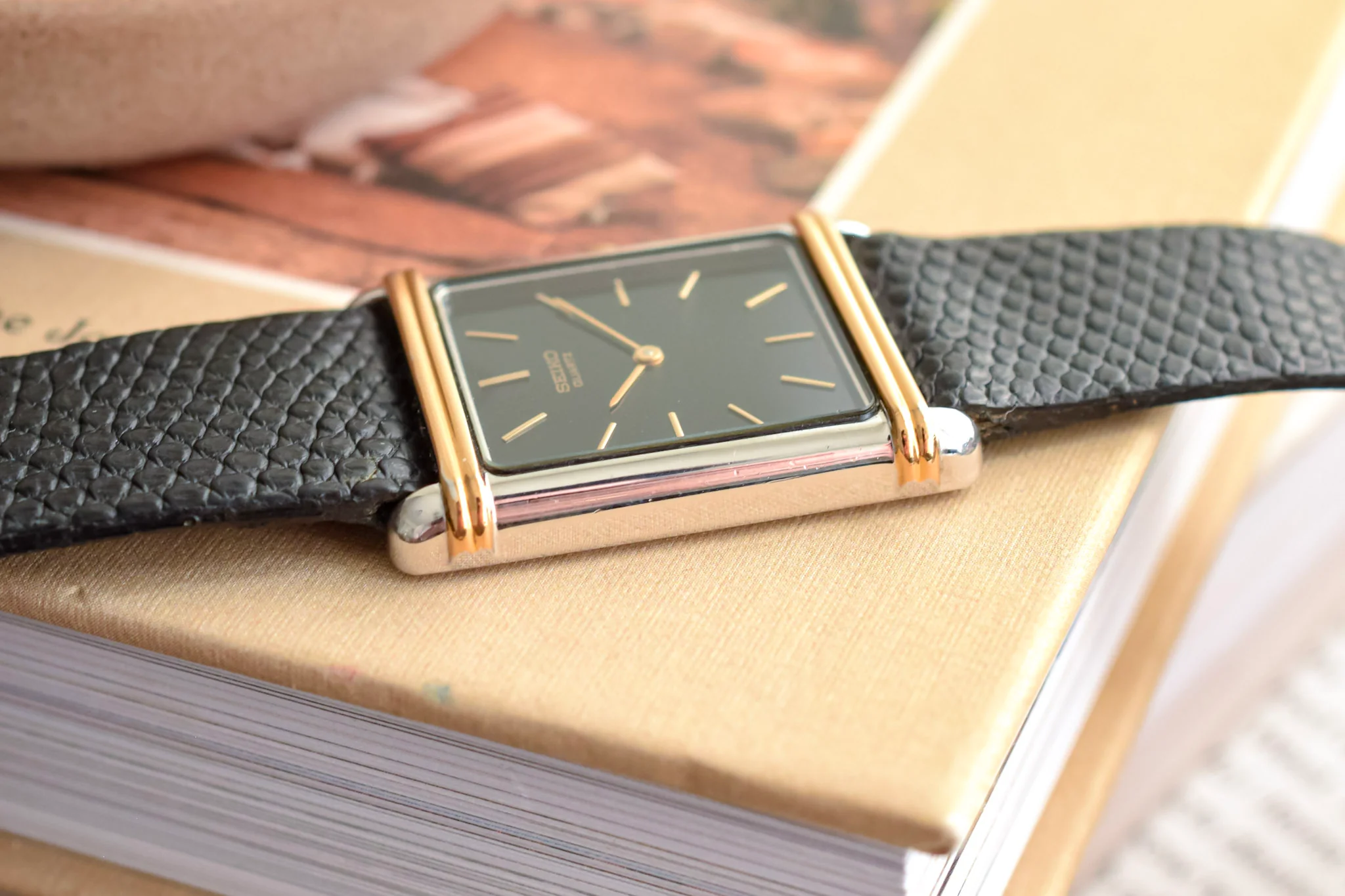 1982 Seiko Stepped Bezel Tank - Image 4