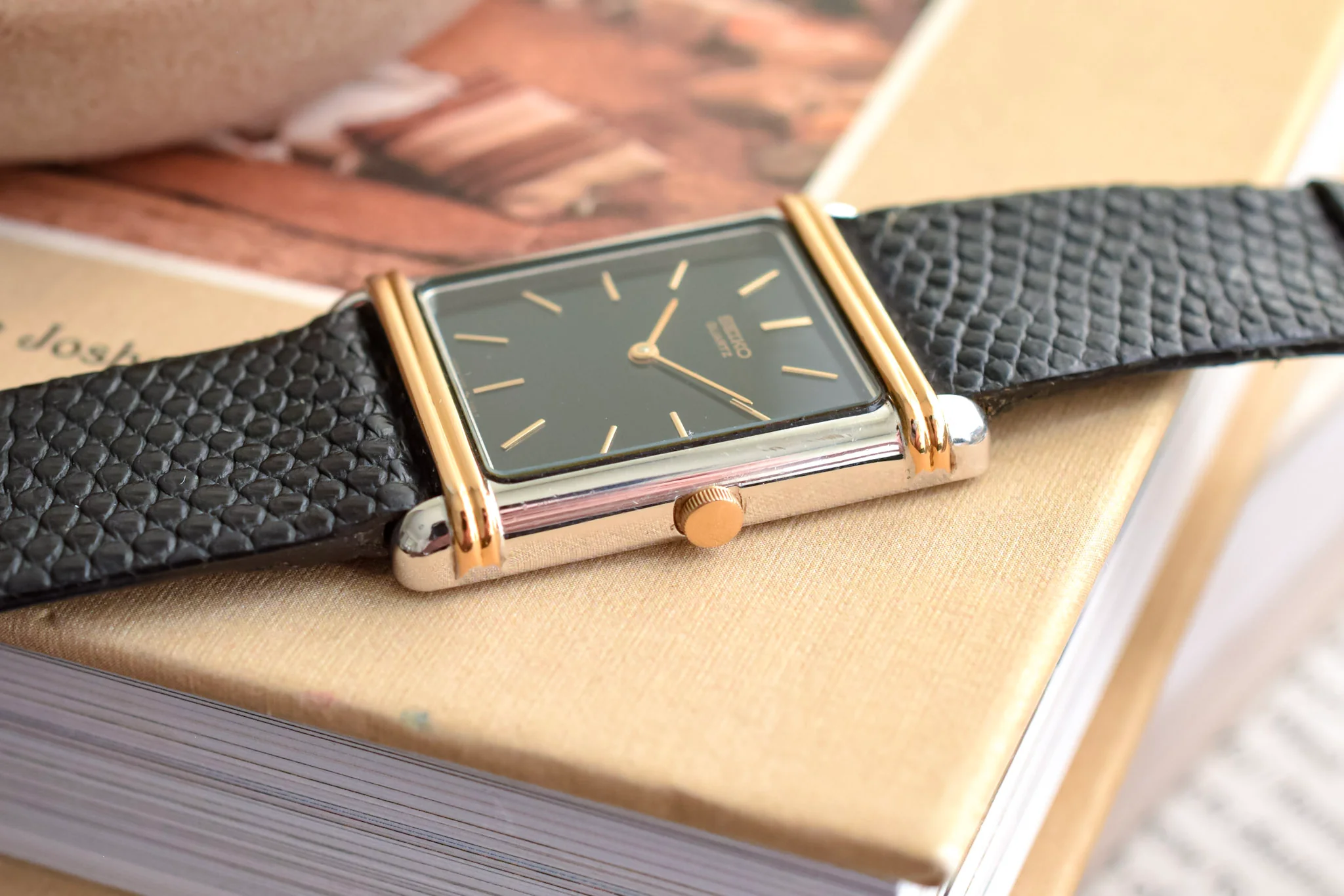 1982 Seiko Stepped Bezel Tank - Image 5