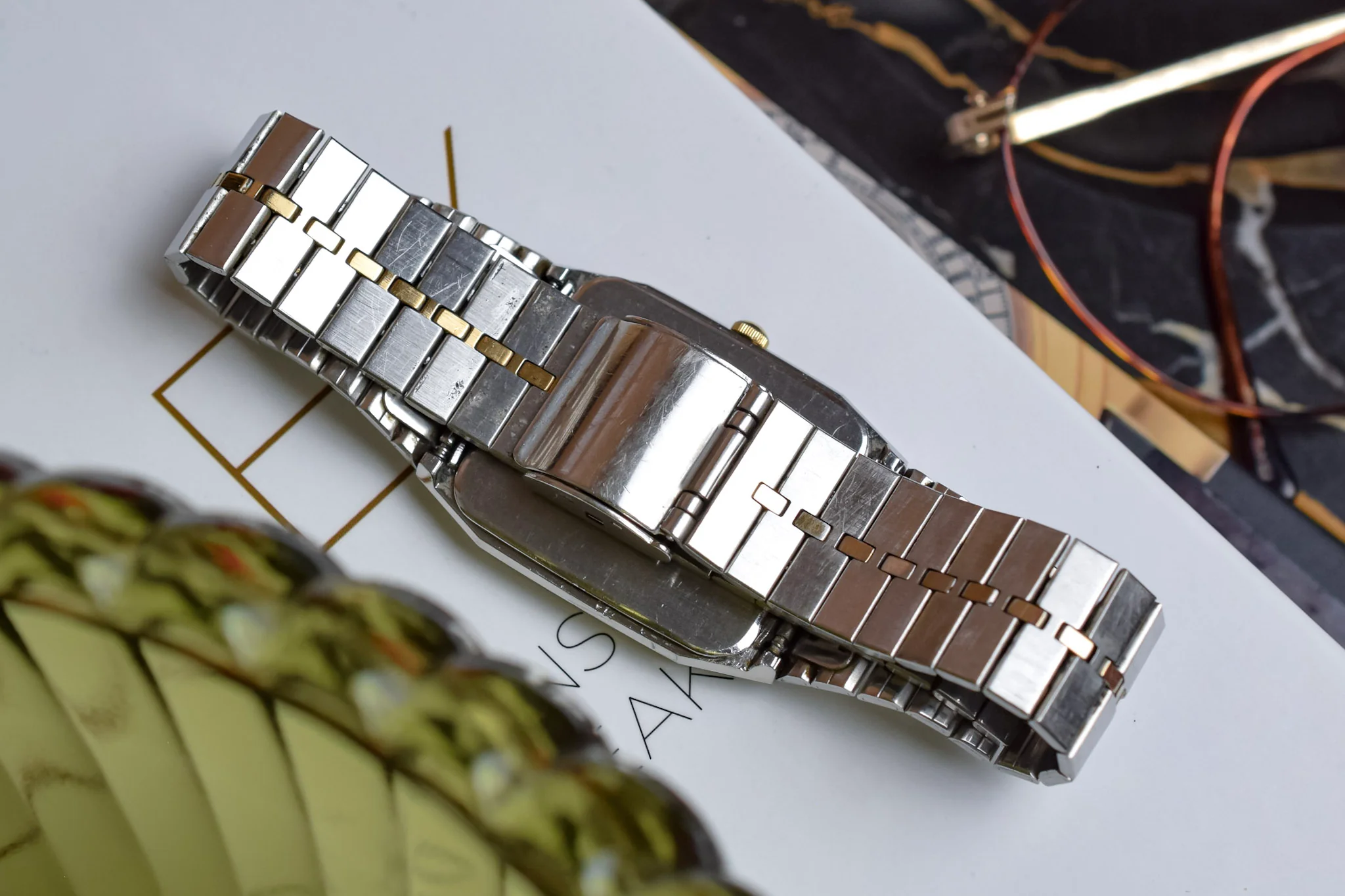 1982 Seiko Two Toned Tonneau Fishbone - Image 8