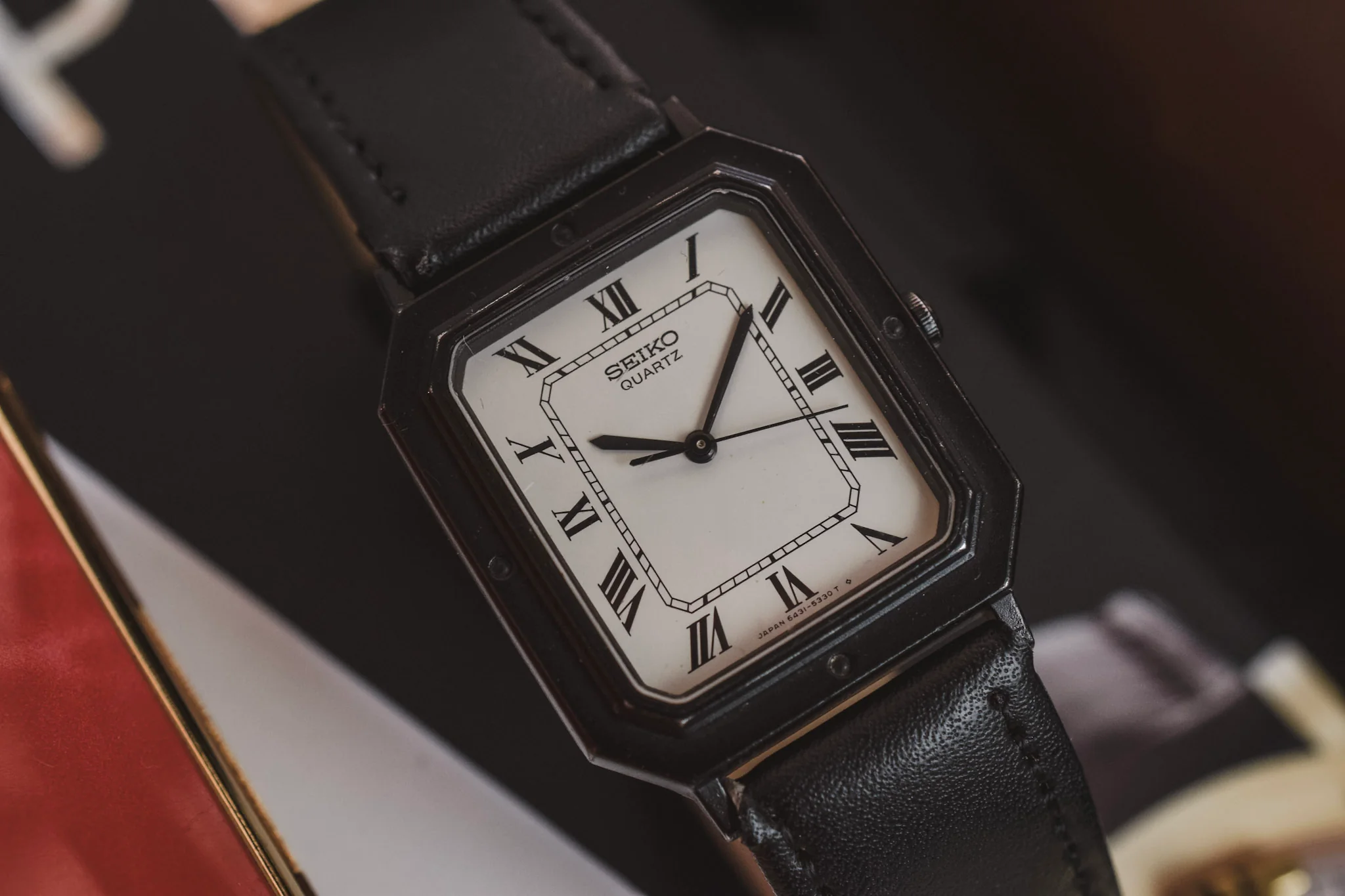 1983 Seiko Black Chrome Plated Roman Dial Octo - Image 3