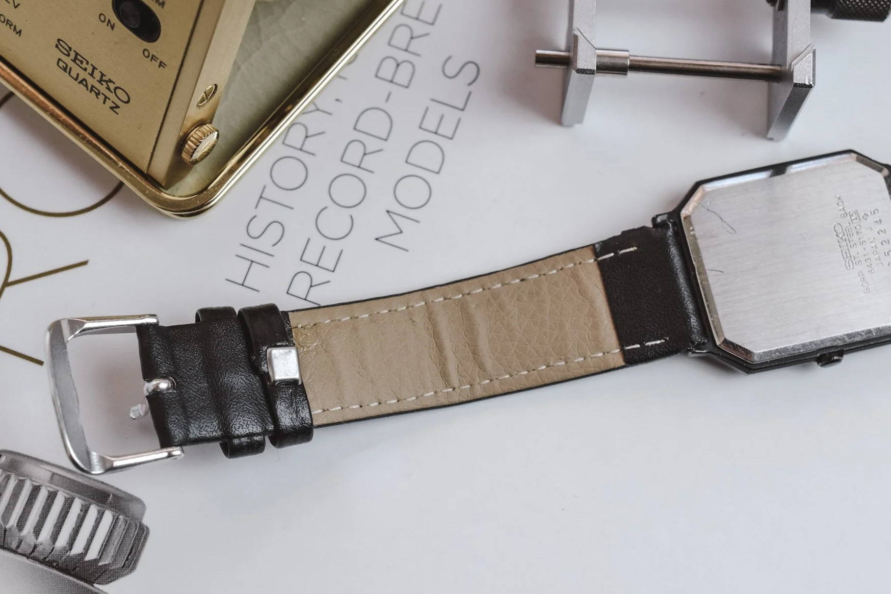 1983 Seiko Black Chrome Plated Roman Dial Octo - Image 8