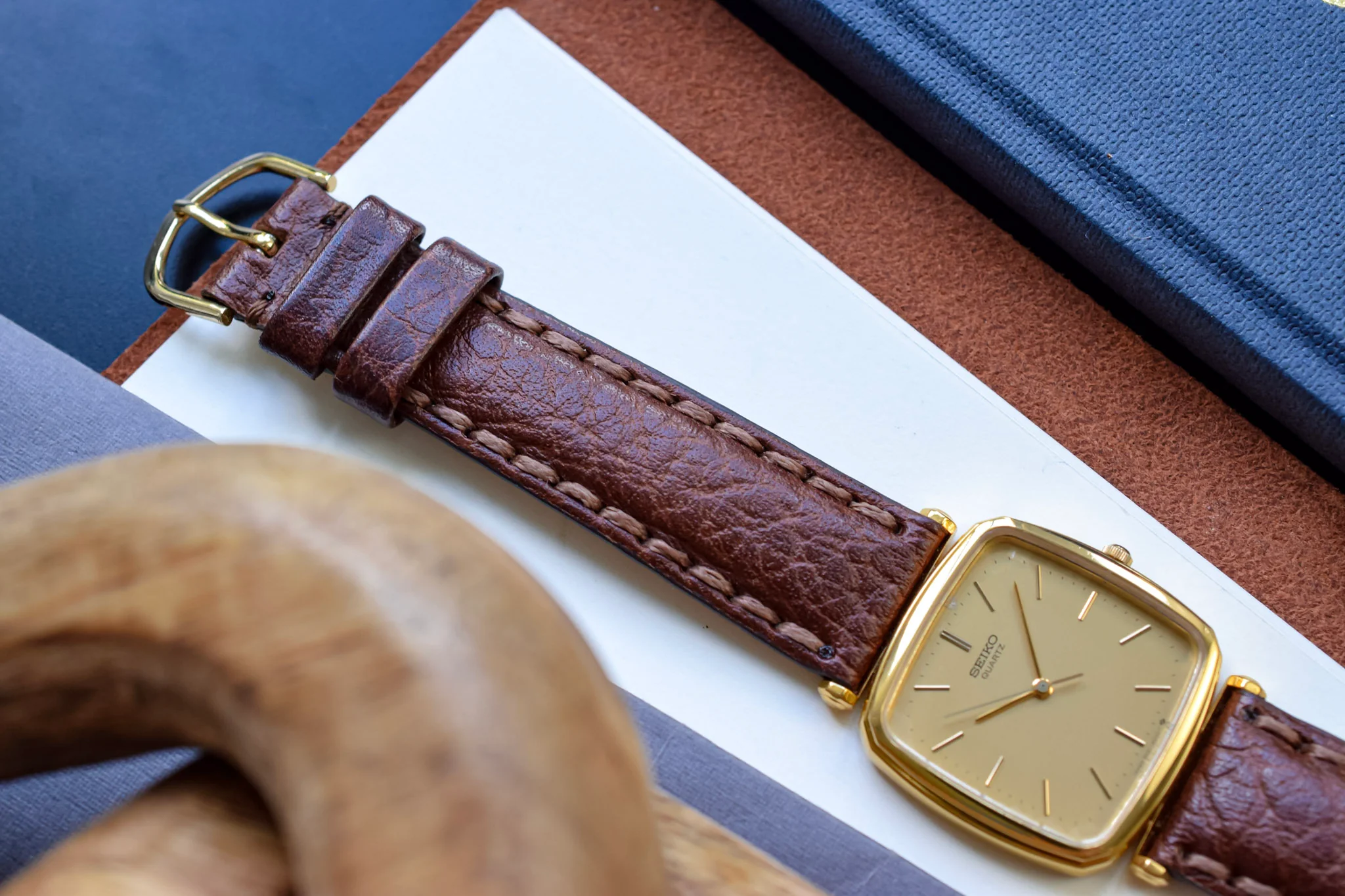 1983 Seiko Hooded Lug Champagne TV - Image 5