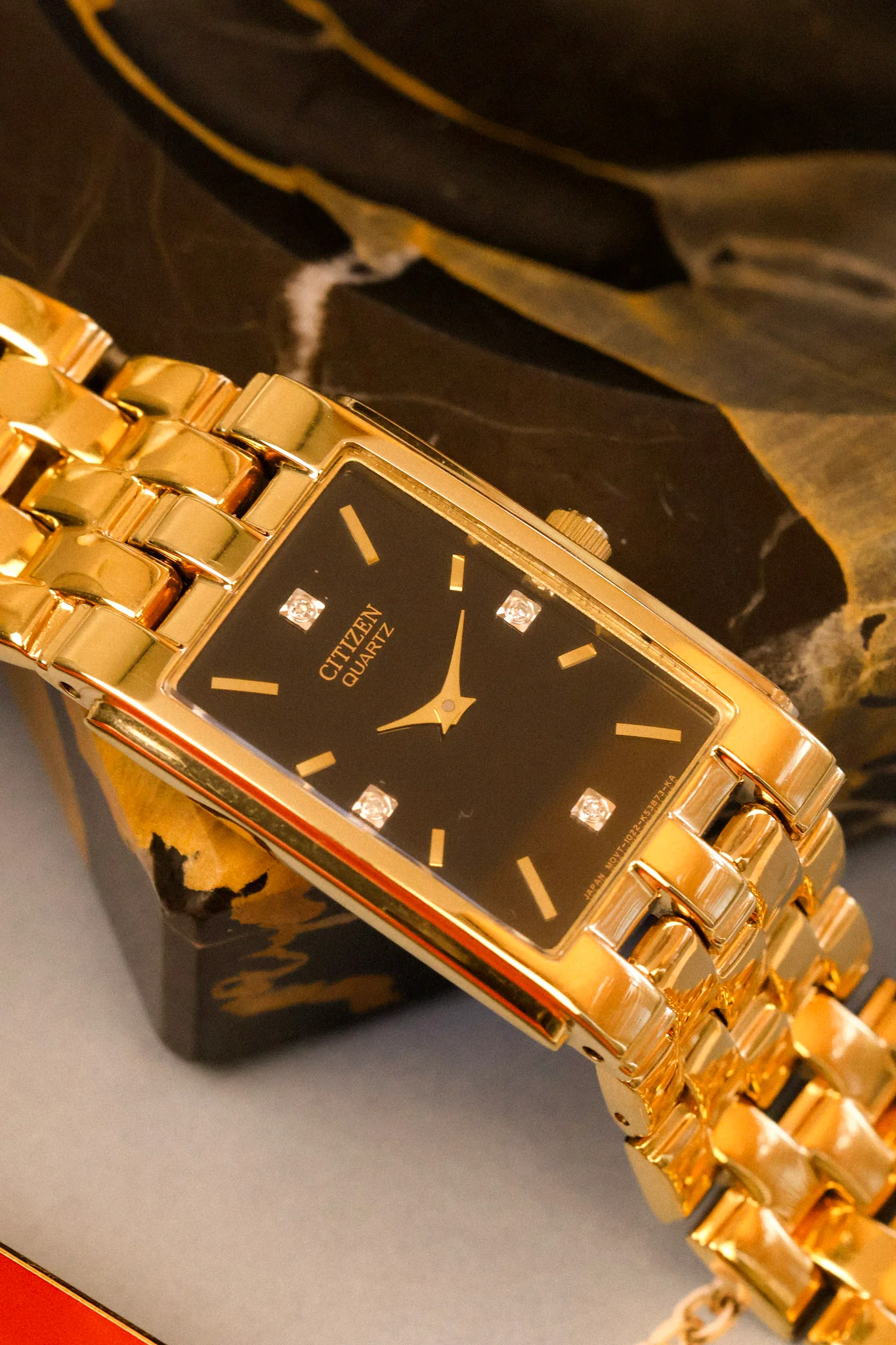 1984 Citizen Golden Diamond Dial Cuff - Image 3