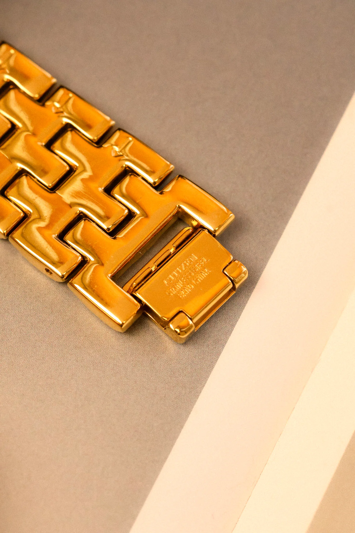 1984 Citizen Golden Diamond Dial Cuff - Image 8