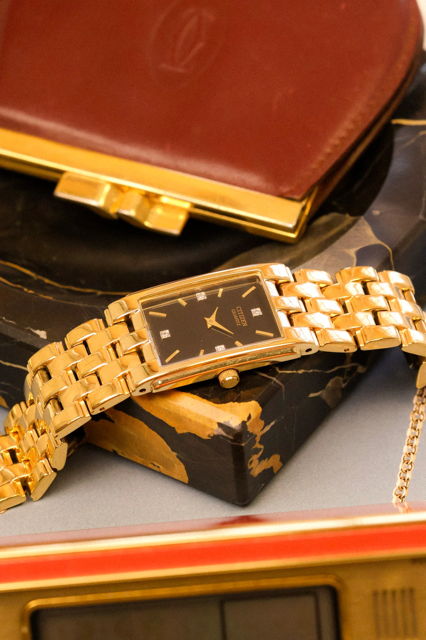 1984 Citizen Golden Diamond Dial Cuff - Image 12