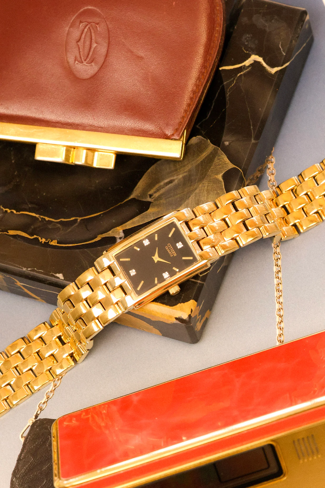 1984 Citizen Golden Diamond Dial Cuff - Image 13
