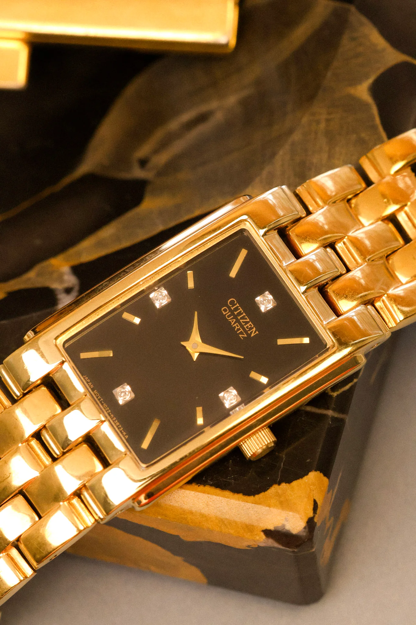 1984 Citizen Golden Diamond Dial Cuff - Image 3