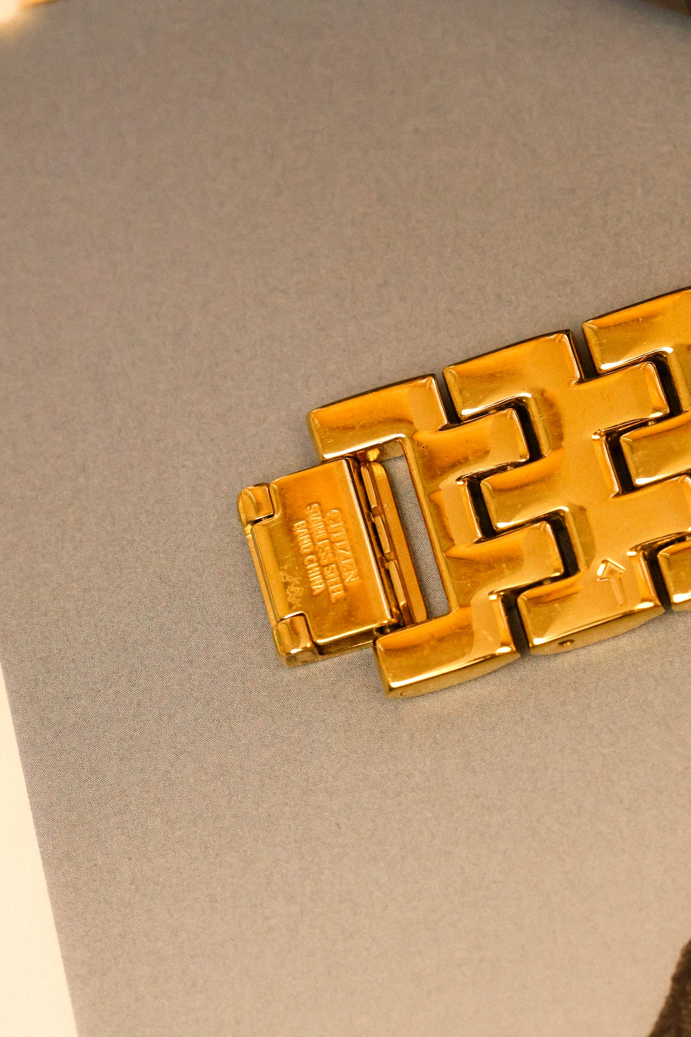1984 Citizen Golden Diamond Dial Cuff - Image 8