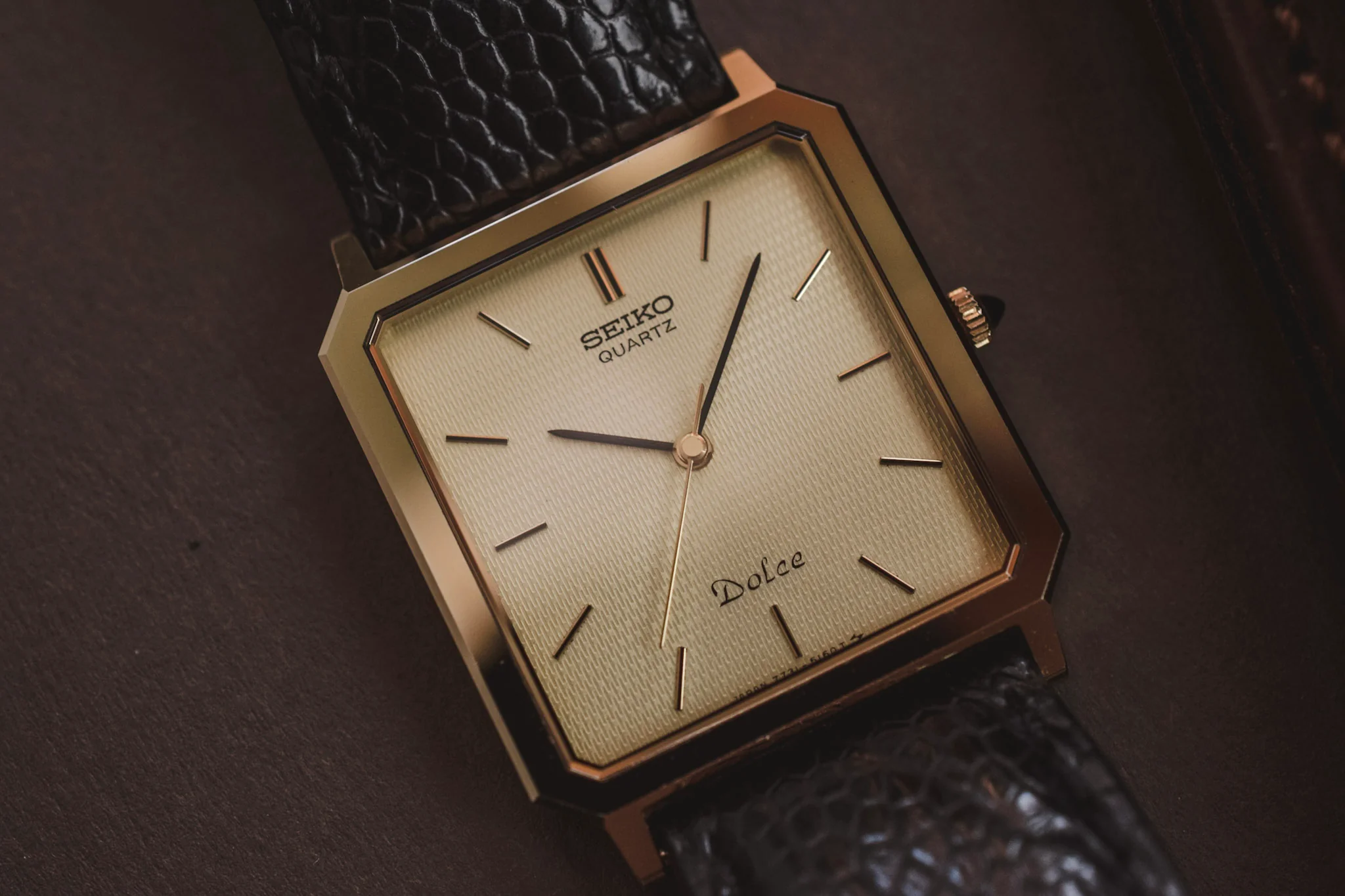 1984 Seiko Dolce Honeycomb Tungsten Carbide Octo - Image 3