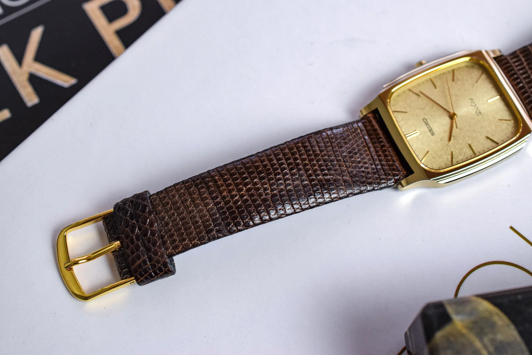 1984 Seiko Dolce Tungsten Carbide Snowflake Dial Tonneau - Image 7