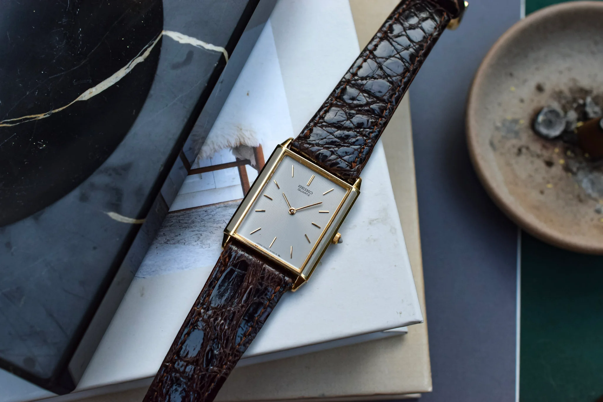 1984 Seiko Gray Tapestry Tank - Image 12