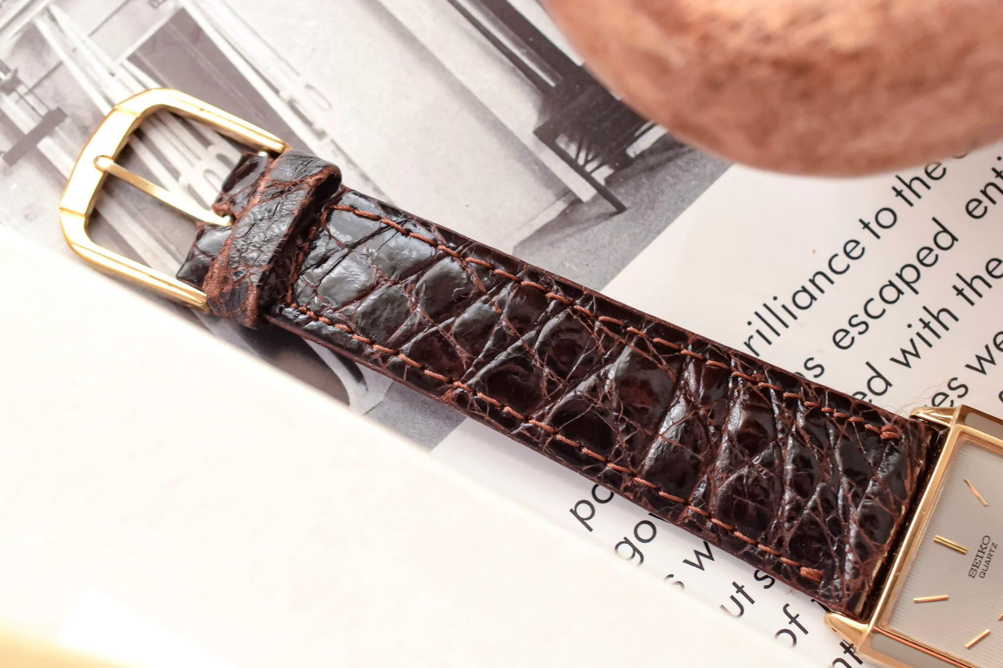 1984 Seiko Gray Tapestry Tank - Image 7