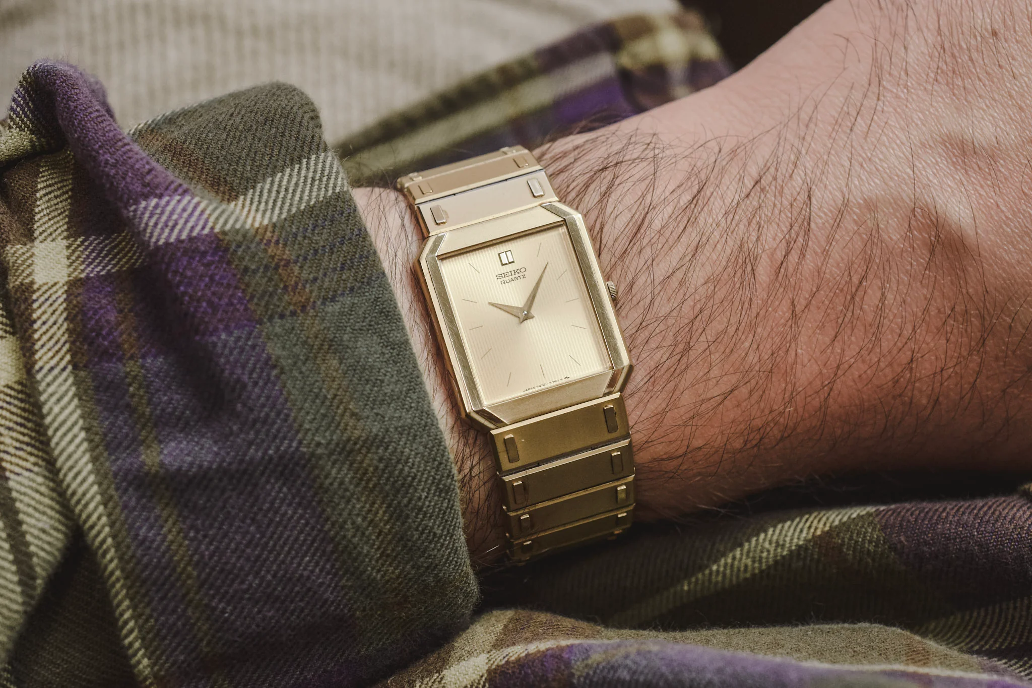 1984 Seiko Santos Golden Tapestry Dial - Image 11
