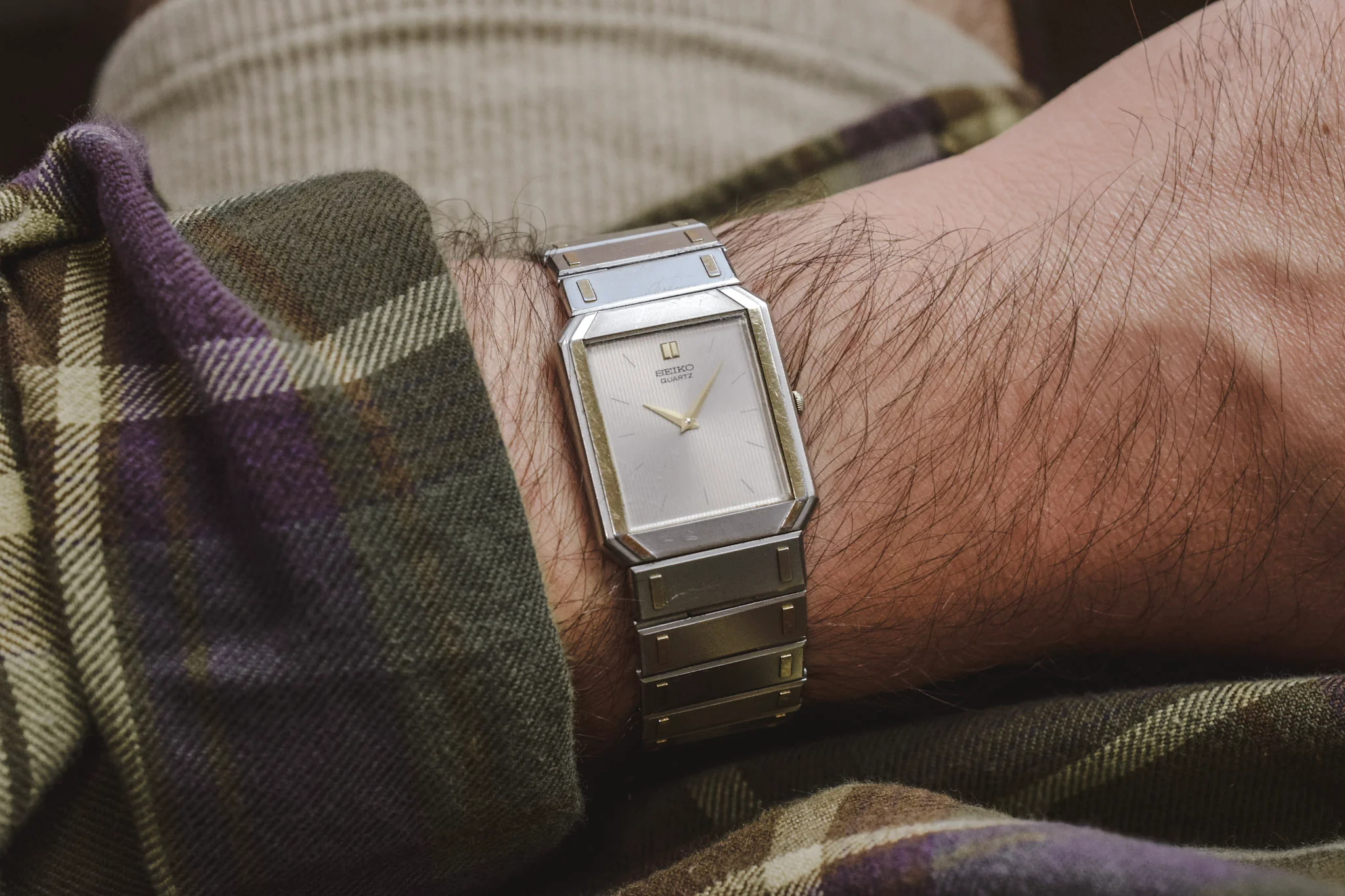 1984 Seiko Santos Two Toned Gray Tapestry Dial - Image 11