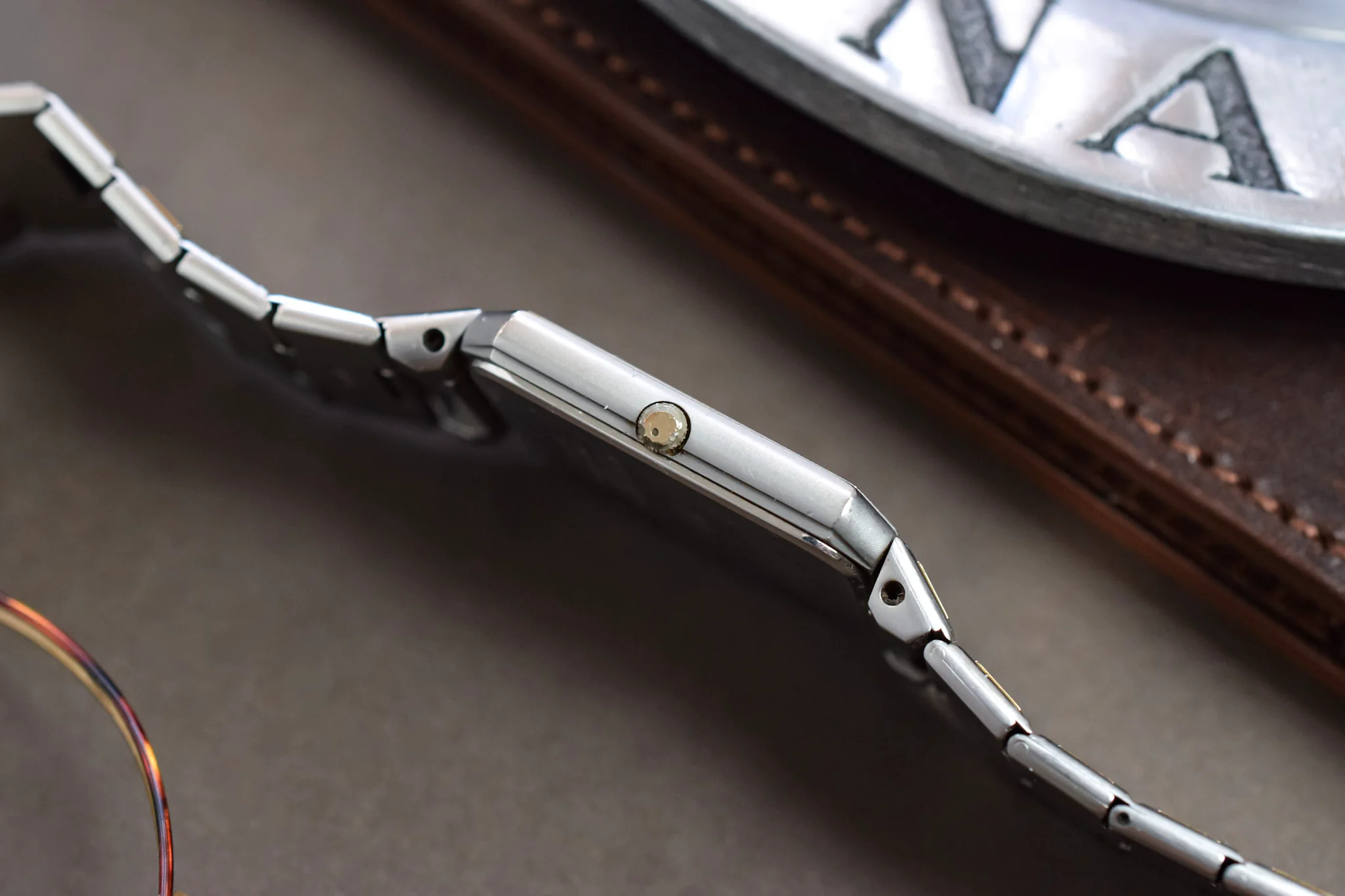 1984 Seiko Santos Two Toned Gray Tapestry Dial - Image 3