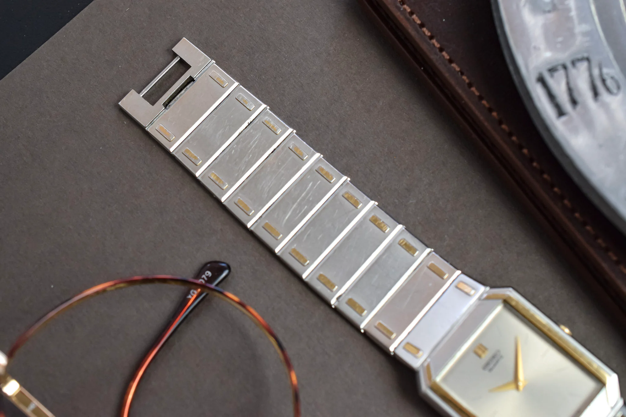 1984 Seiko Santos Two Toned Gray Tapestry Dial - Image 5