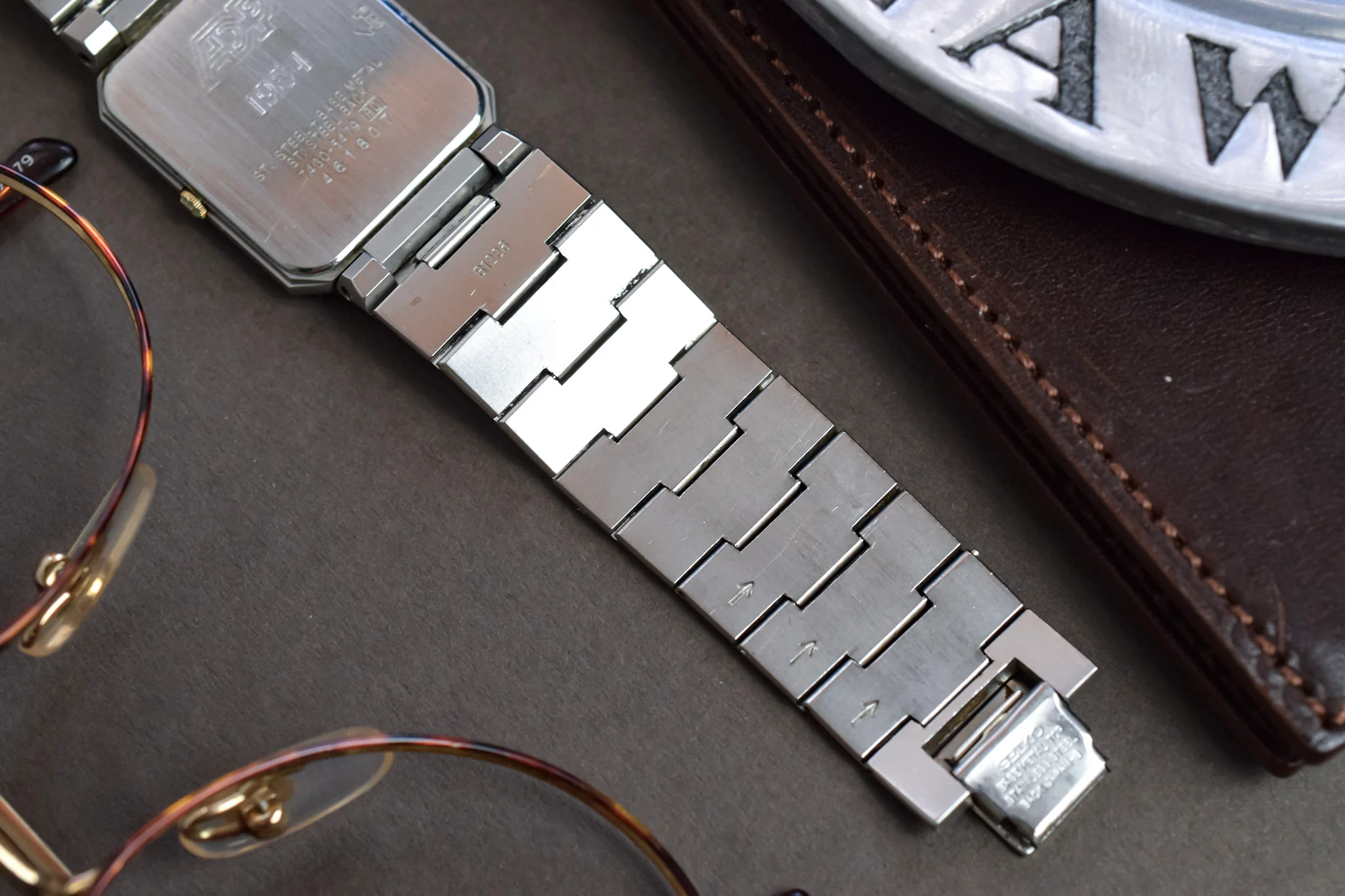 1984 Seiko Santos Two Toned Gray Tapestry Dial - Image 8
