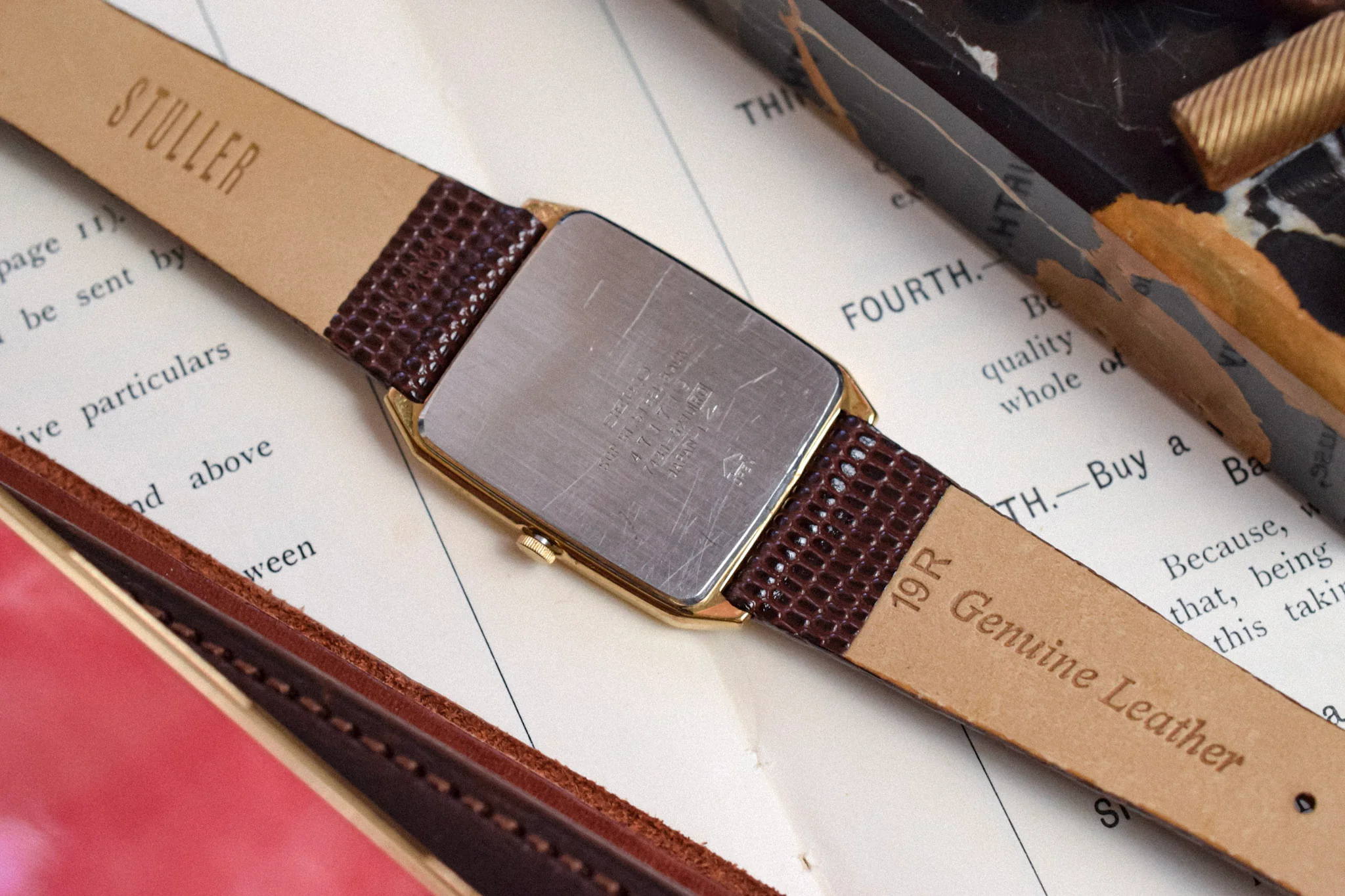 1984 Seiko SGP Champagne Santos Tank - Image 10