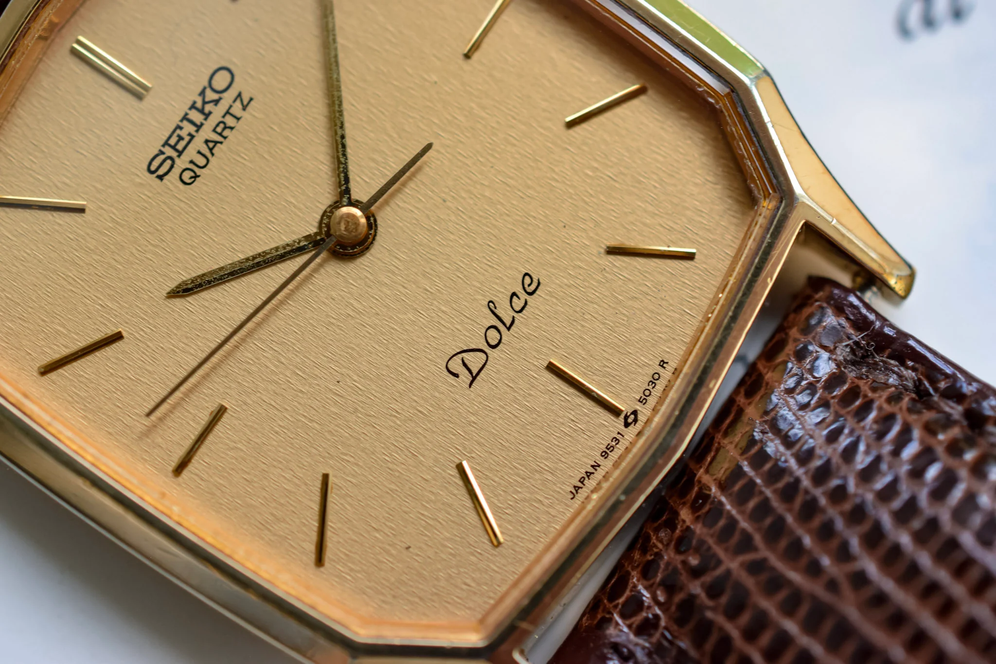 1985 Seiko Dolce Champagne Bark Dial Octo - Image 3