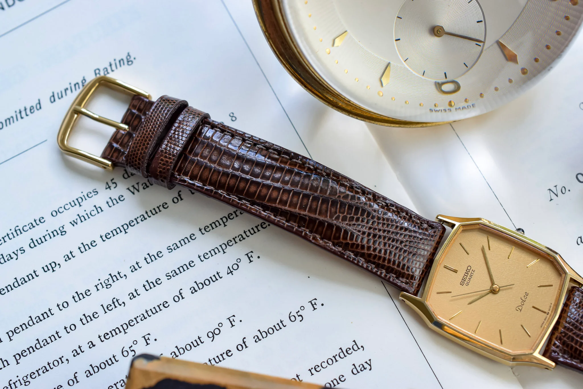 1985 Seiko Dolce Champagne Bark Dial Octo - Image 6