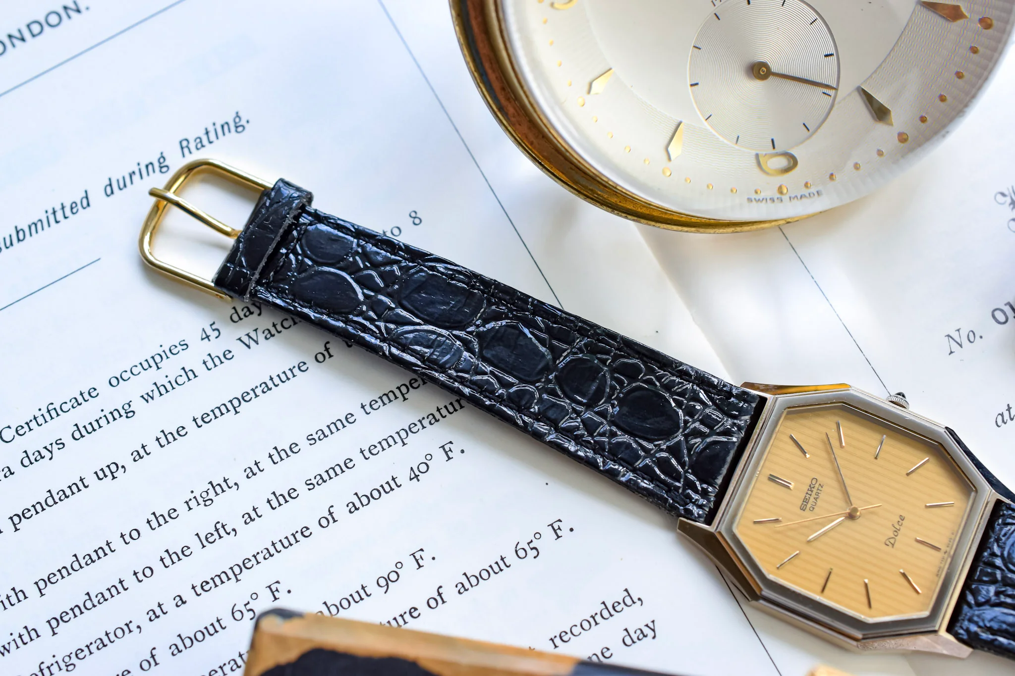 1985 Seiko Dolce NSAG Tapestry Dial Octo - Image 5