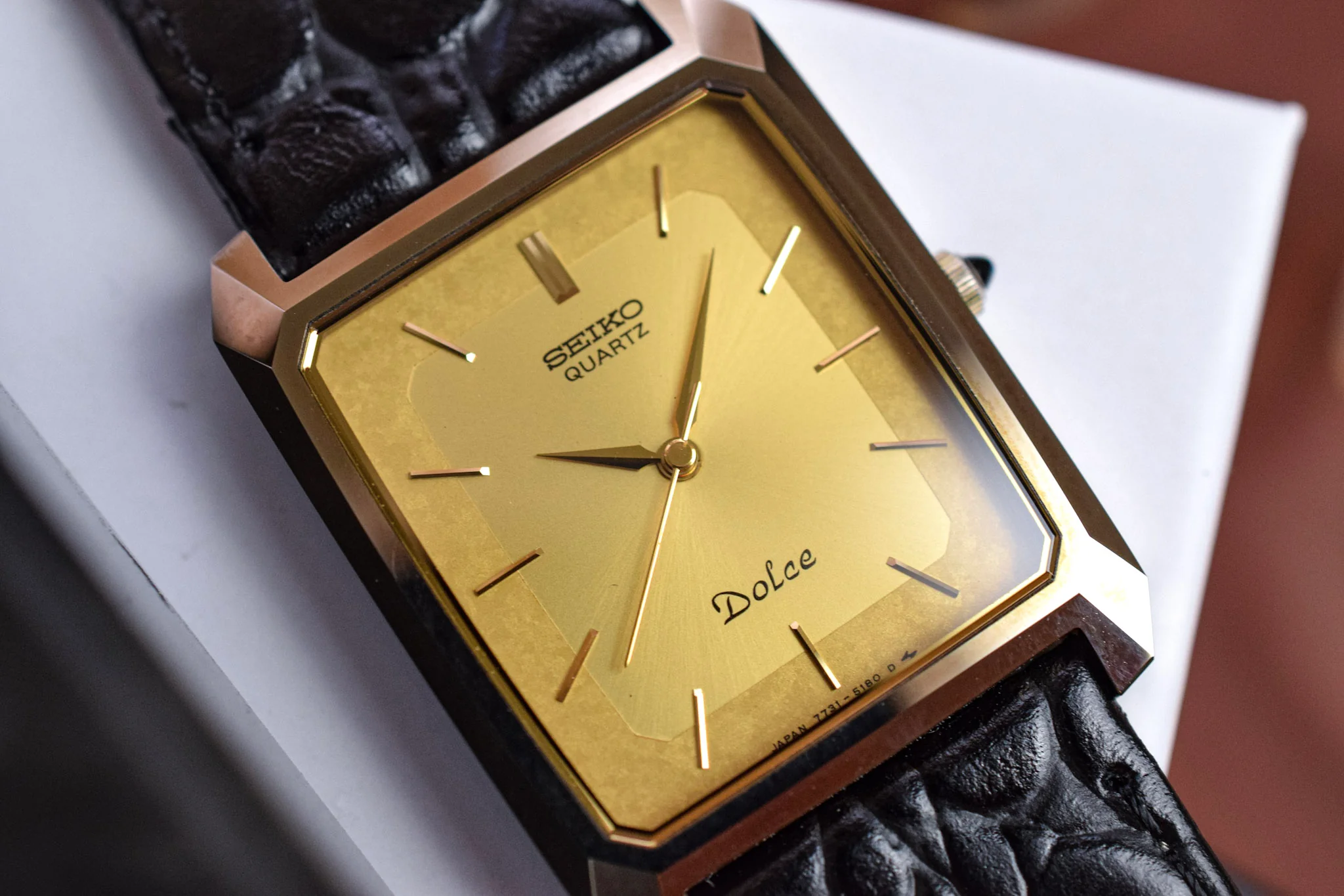 1985 Seiko Dolce Tungsten Carbide Polygon - Image 3