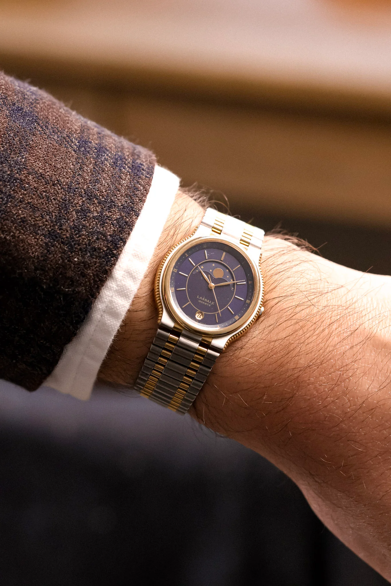 1985 Seiko Lassale Moonphase Coin Edge Ellipse - Image 3