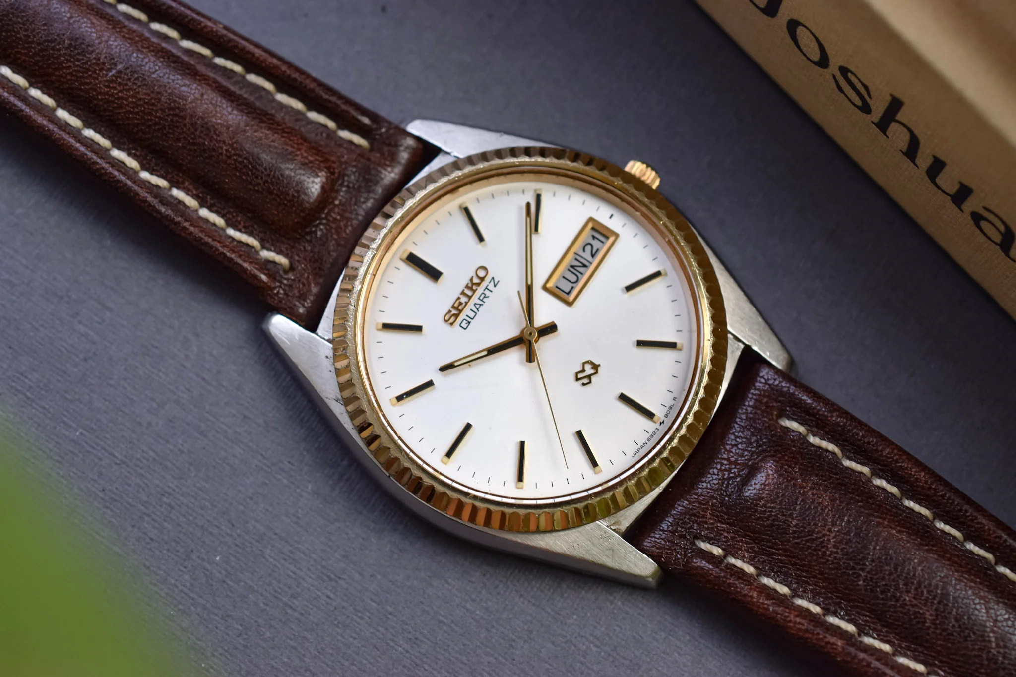 1985 Seiko SQ Silver Spanish Day-Date "President" - Image 2