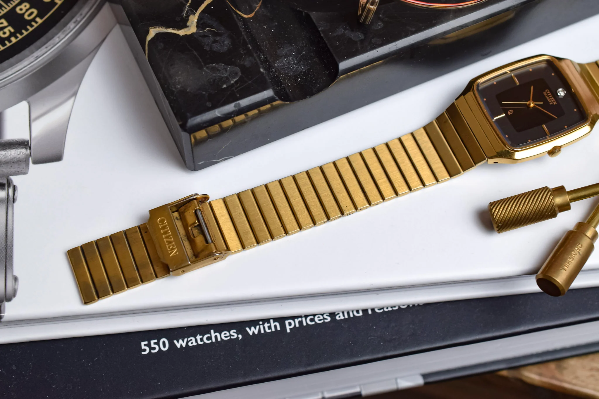 1986 Citizen CQ Retro Gilt Diamond Dial TV - Image 7