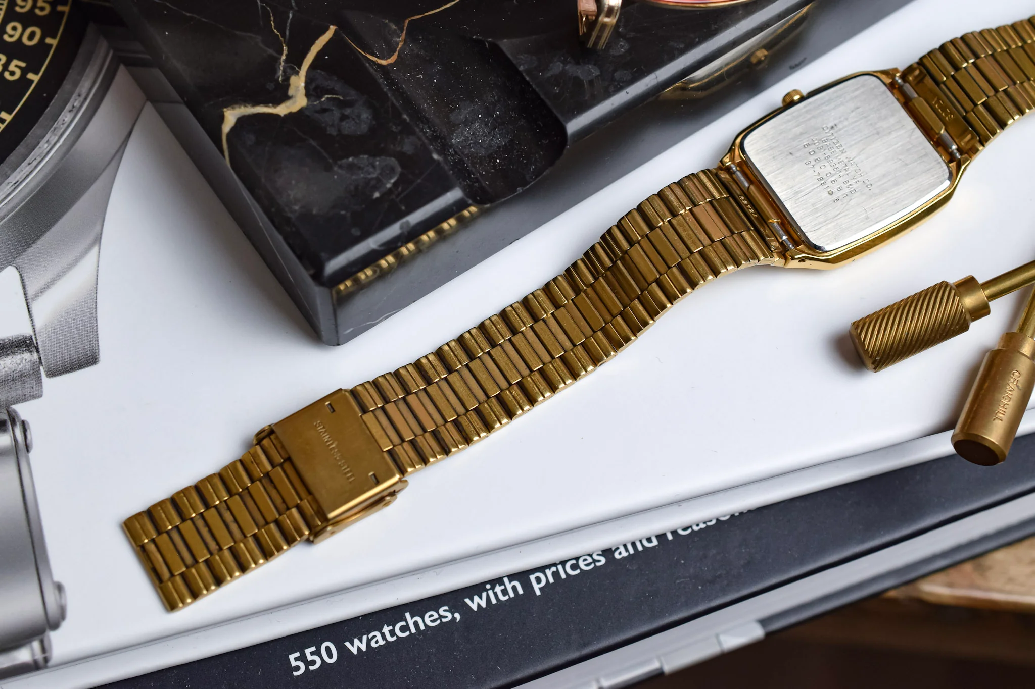 1986 Citizen CQ Retro Gilt Diamond Dial TV - Image 8