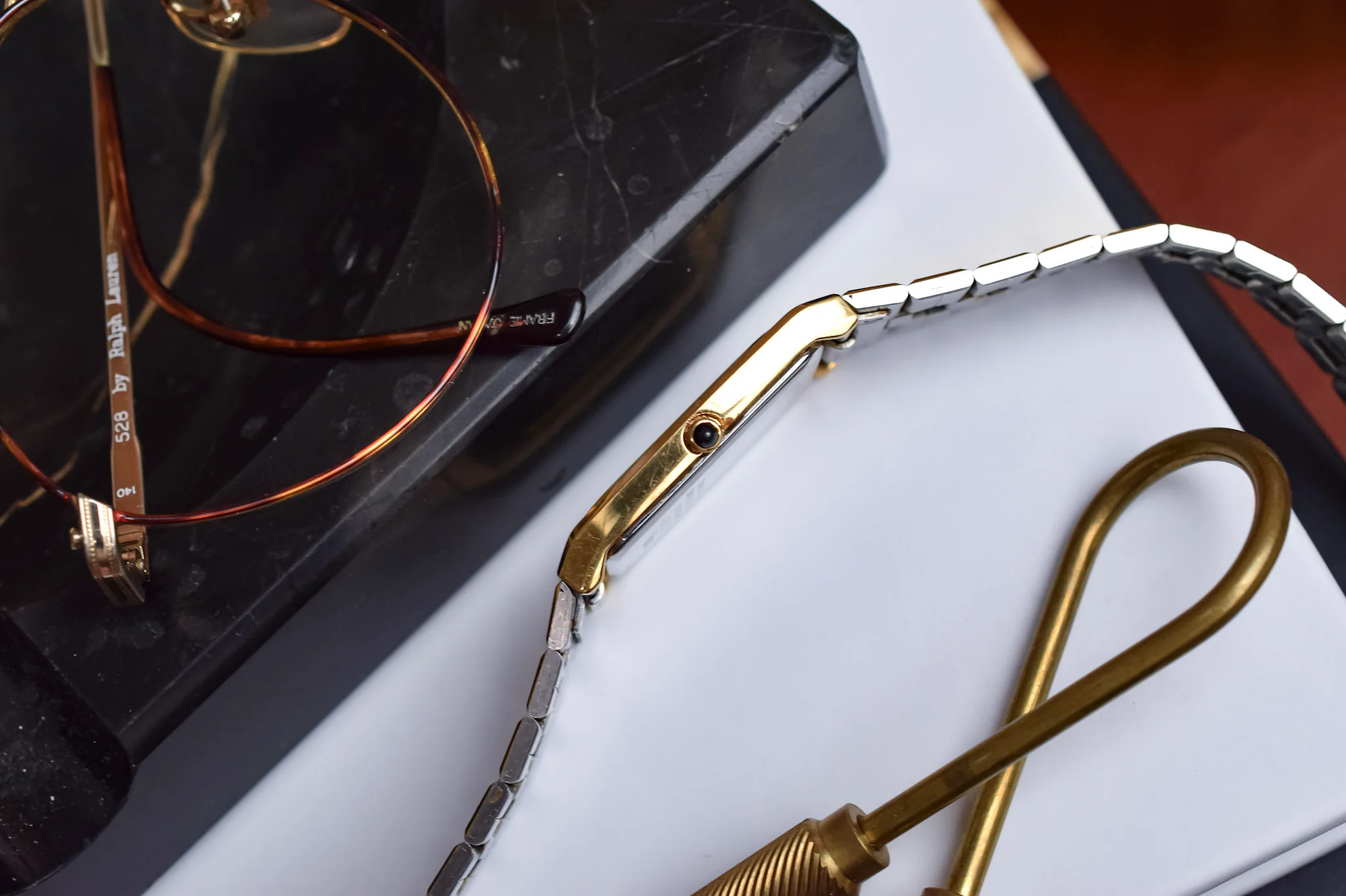 1986 Pulsar Gilt Diamond Dial Tonneau Cuff - Image 4