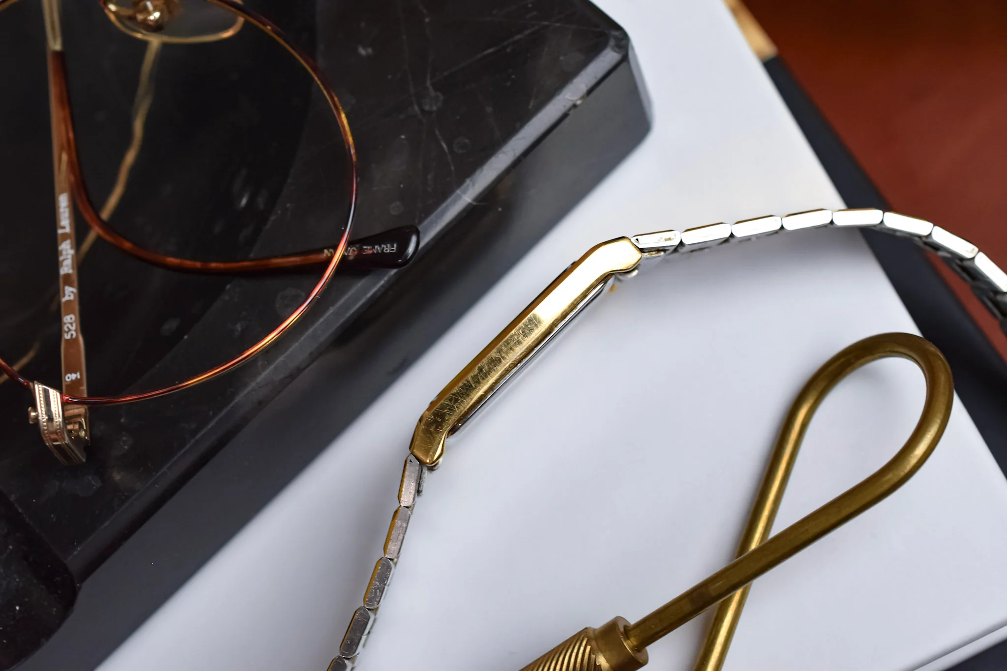 1986 Pulsar Gilt Diamond Dial Tonneau Cuff - Image 5