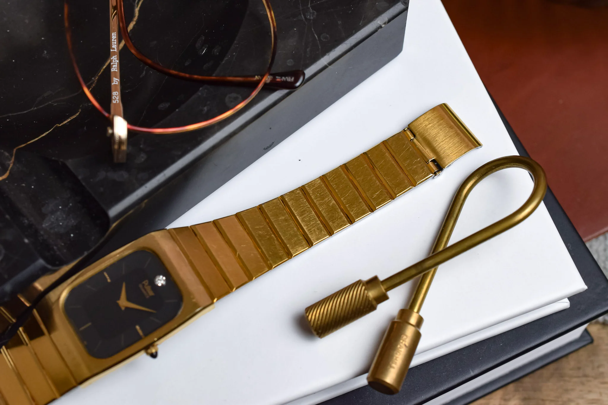 1986 Pulsar Gilt Diamond Dial Tonneau Cuff - Image 6