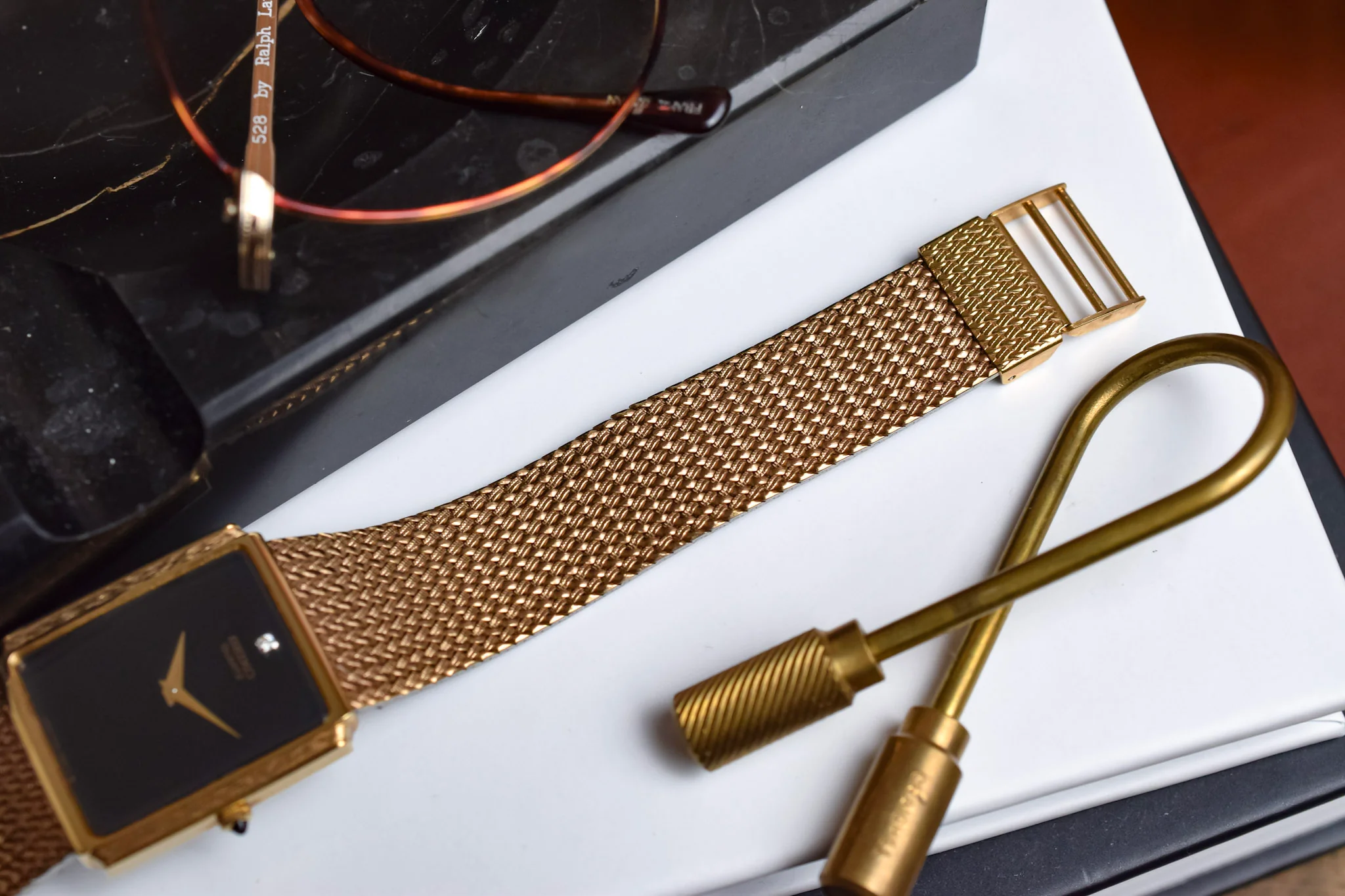 1986 Seiko Bark Gilt Diamond Dial Tank - Image 6
