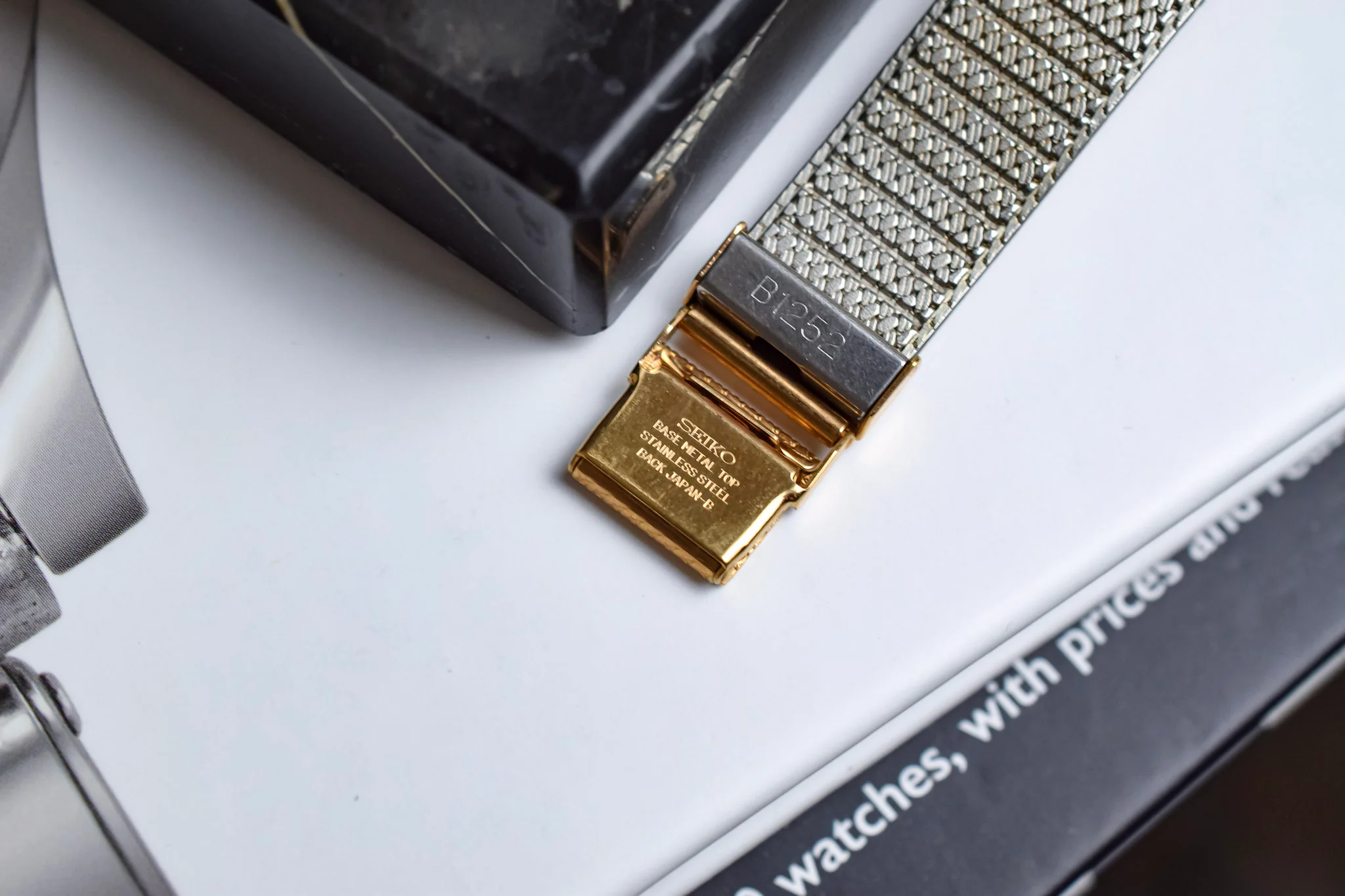 1986 Seiko Bark Gilt Diamond Dial Tank - Image 8