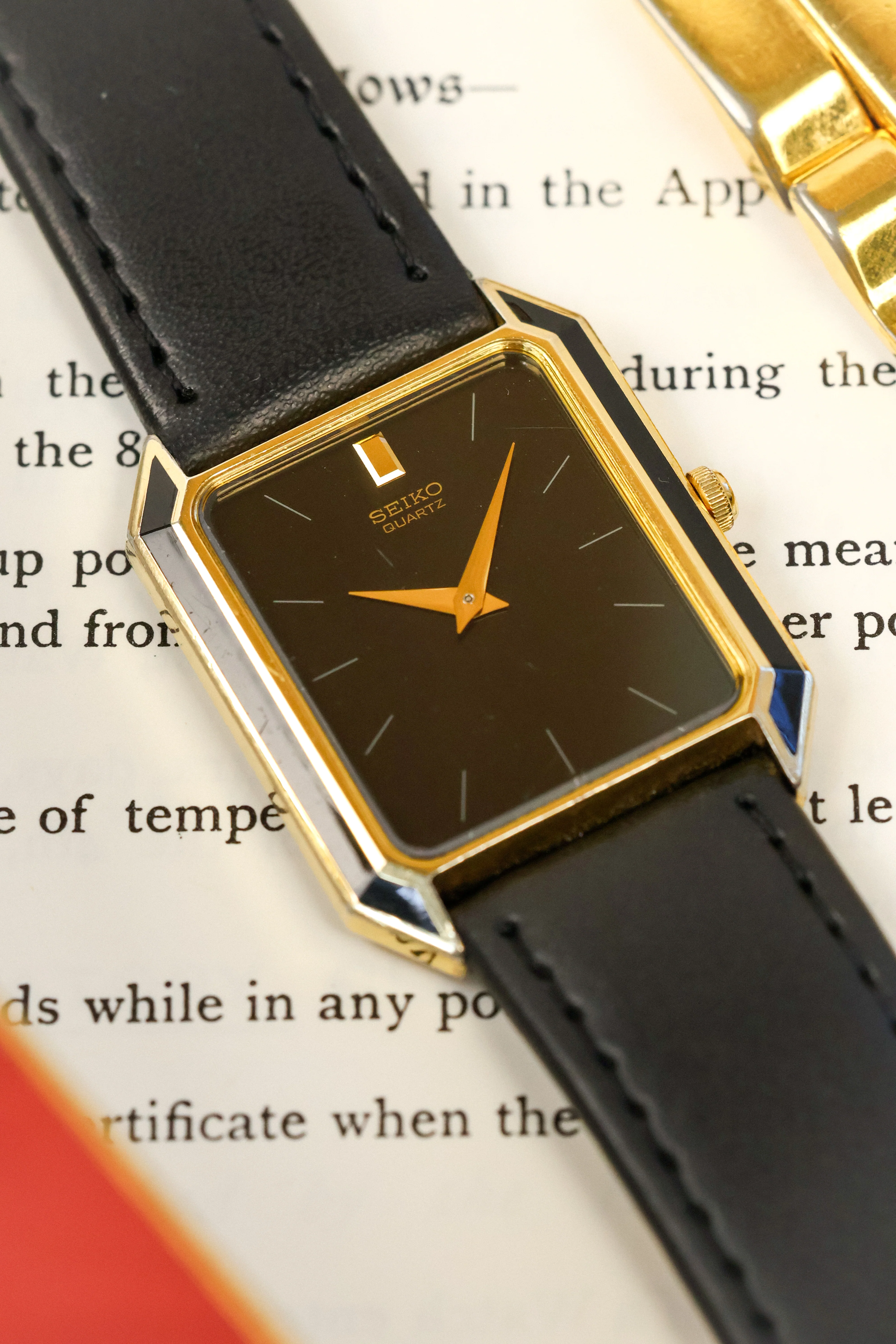1986 Seiko Lacquered Bezel Gilt Octo - Image 2