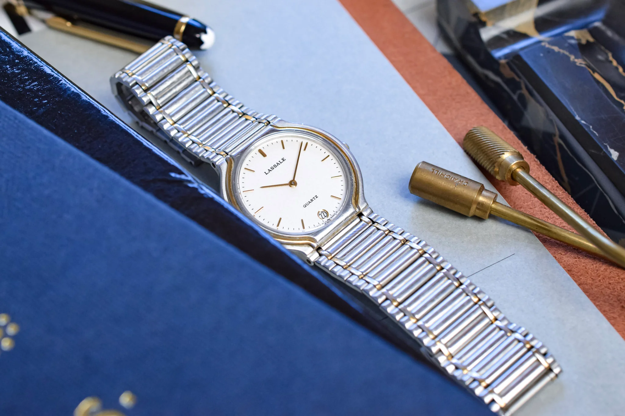 1986 Seiko Lassale Two Toned Calendar - Image 4