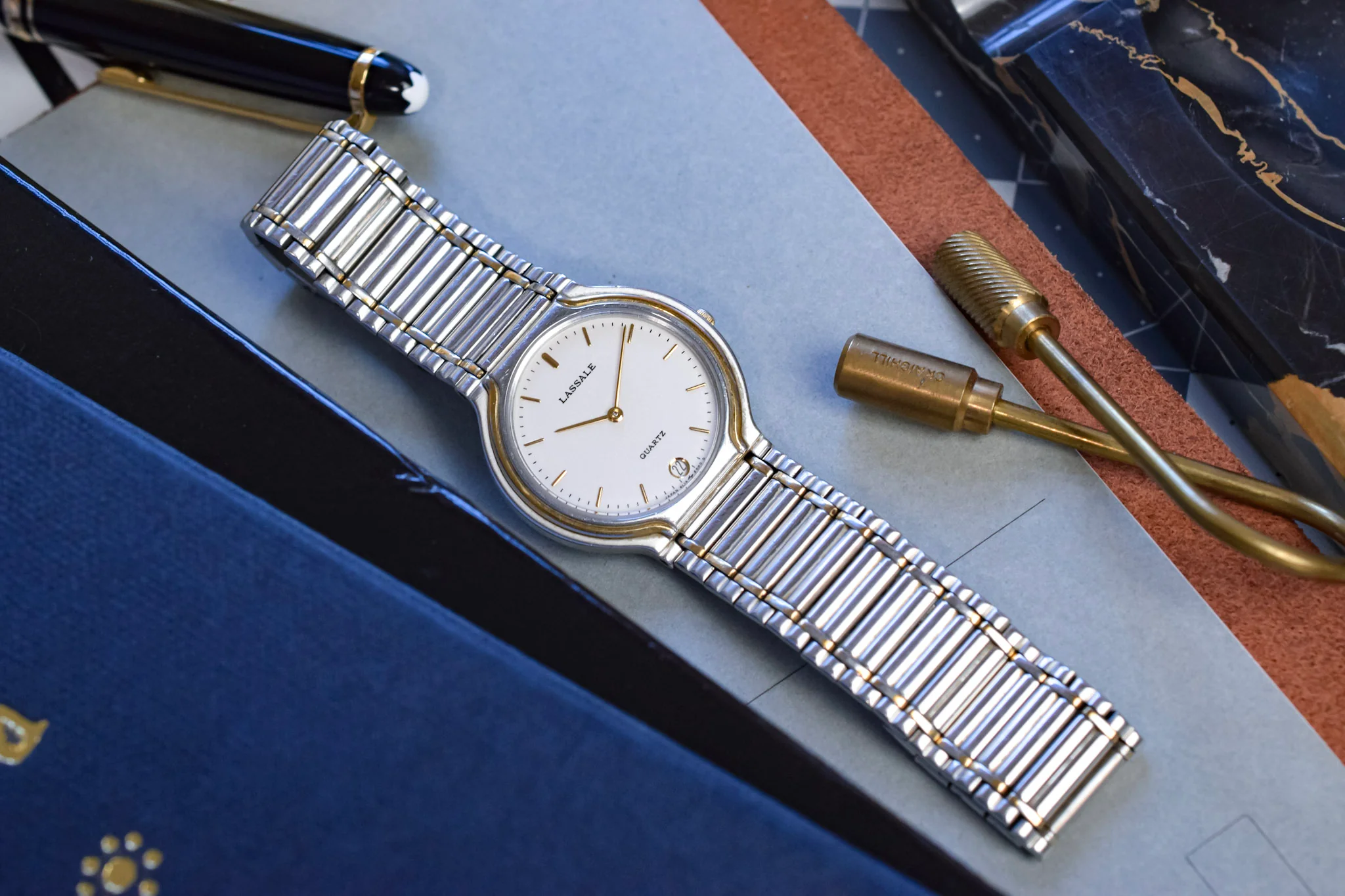 1986 Seiko Lassale Two Toned Calendar - Image 9