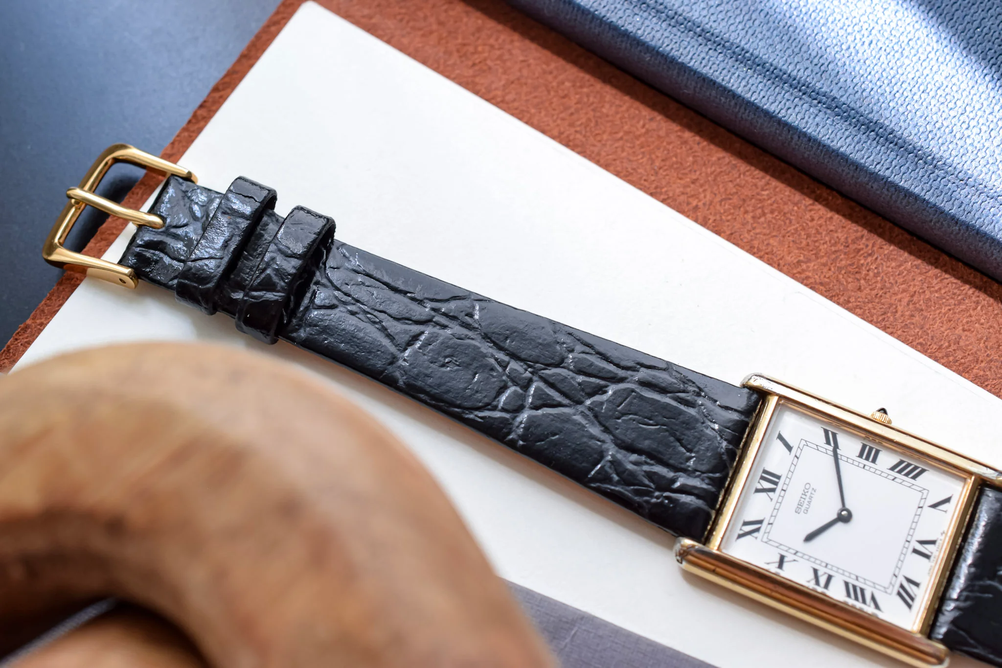 1986 Seiko White Roman Tank - Image 8