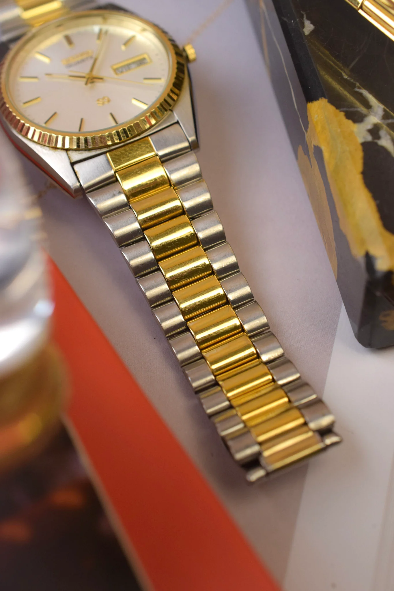 1987 Seiko SQ Silver Two Toned Prez - Image 6
