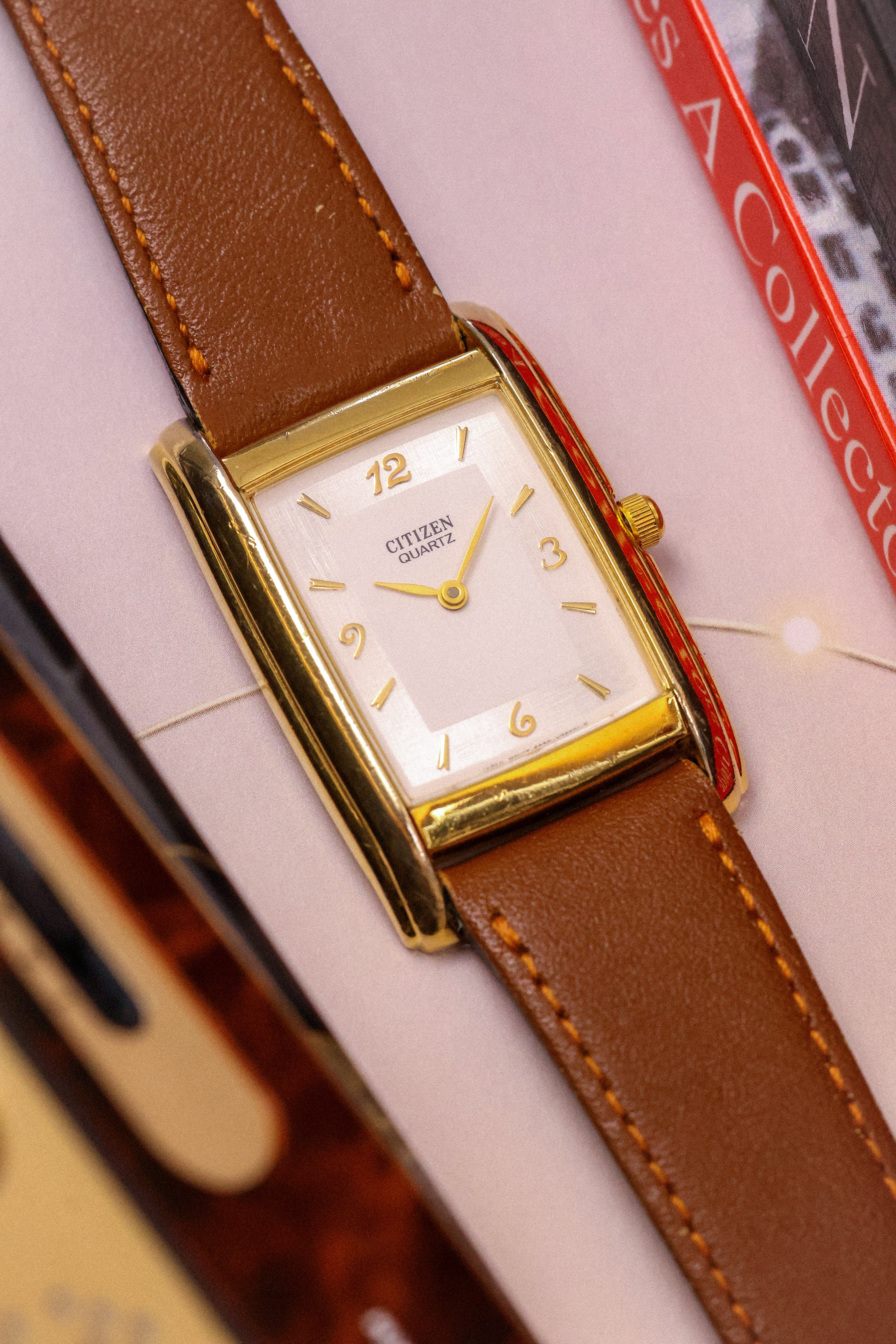 1996 Citizen Linen Dial Tank - Image 3
