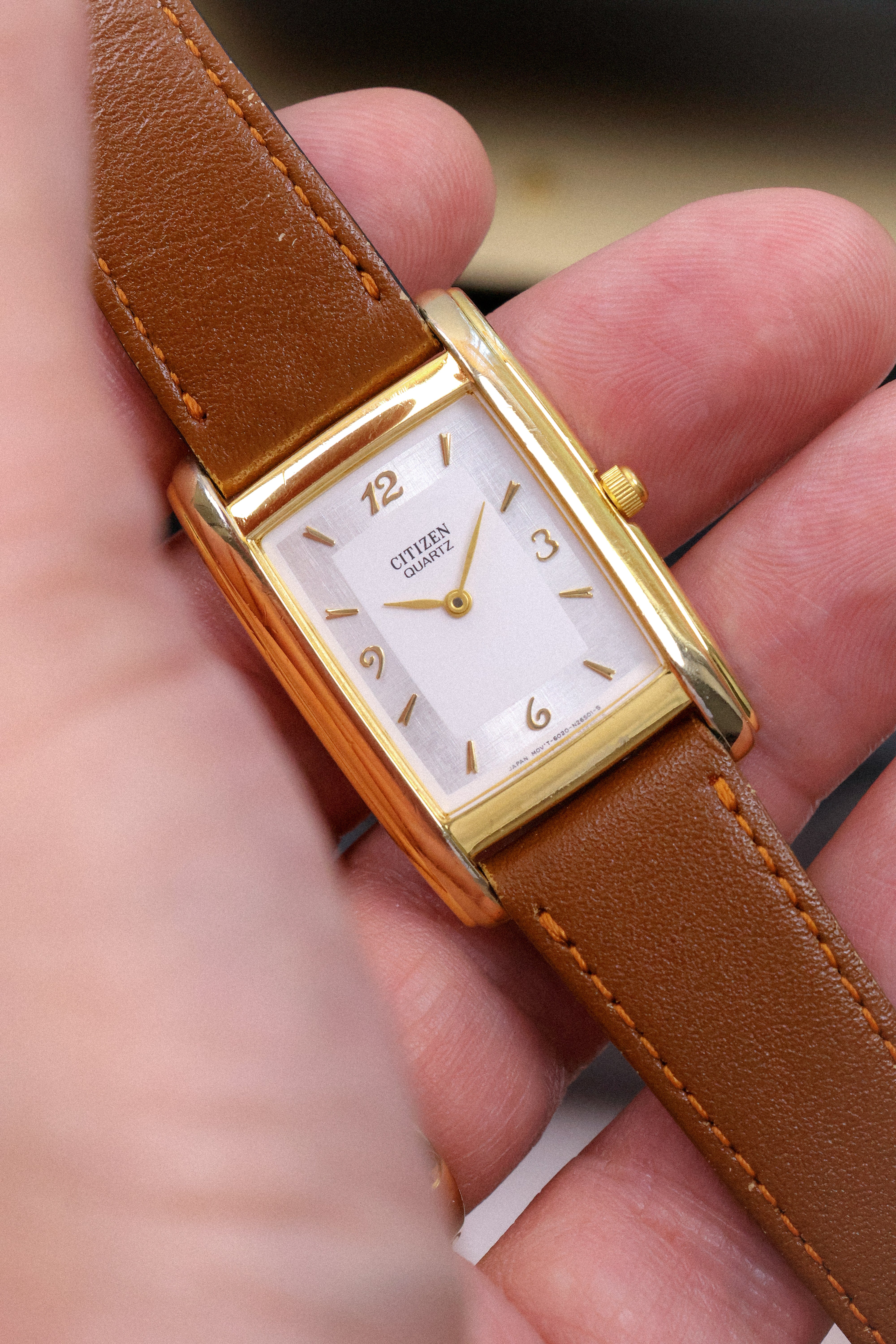 1996 Citizen Linen Dial Tank - Image 8
