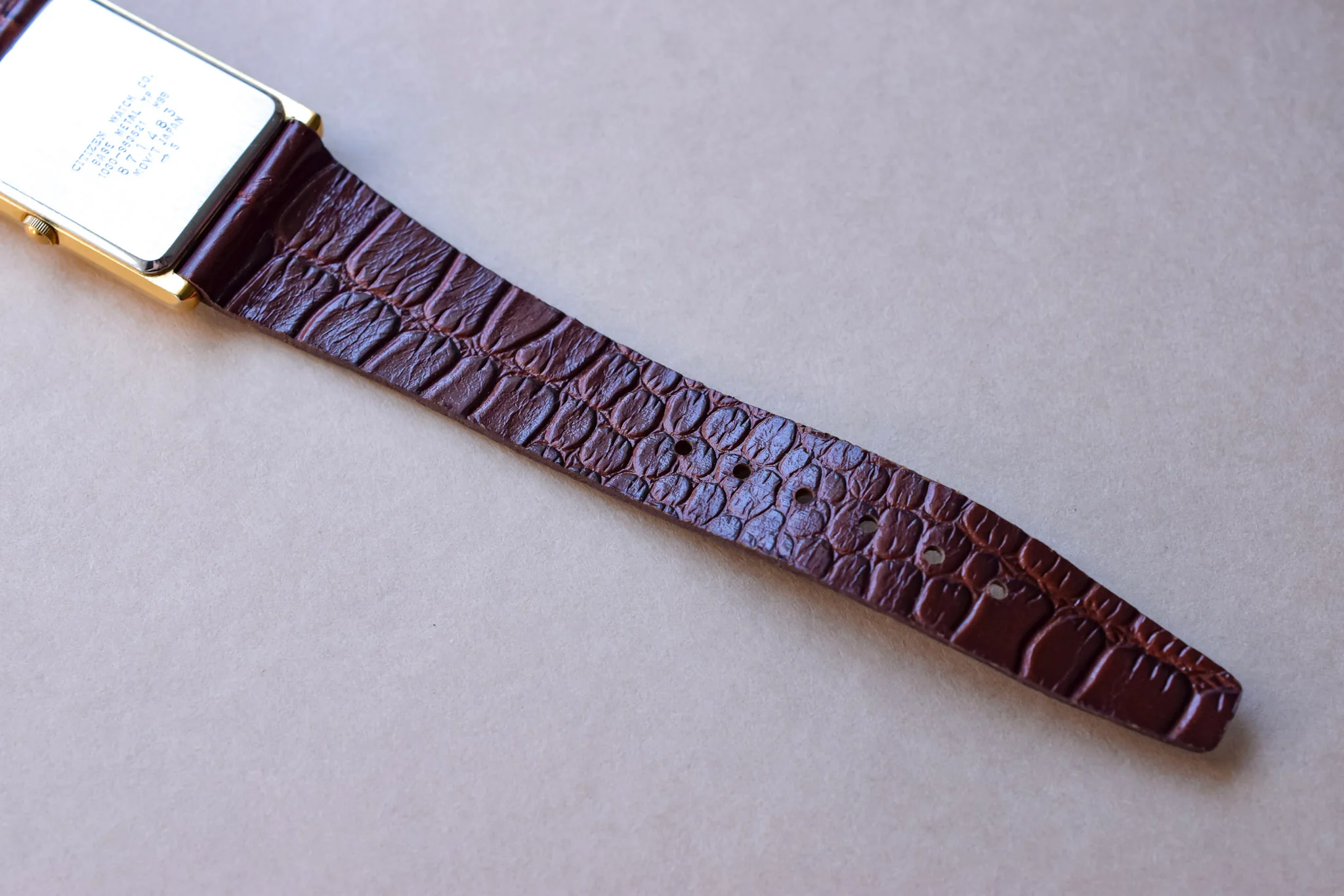 1988 Citizen Gilt Dial Pyramid Indices Tank - Image 9