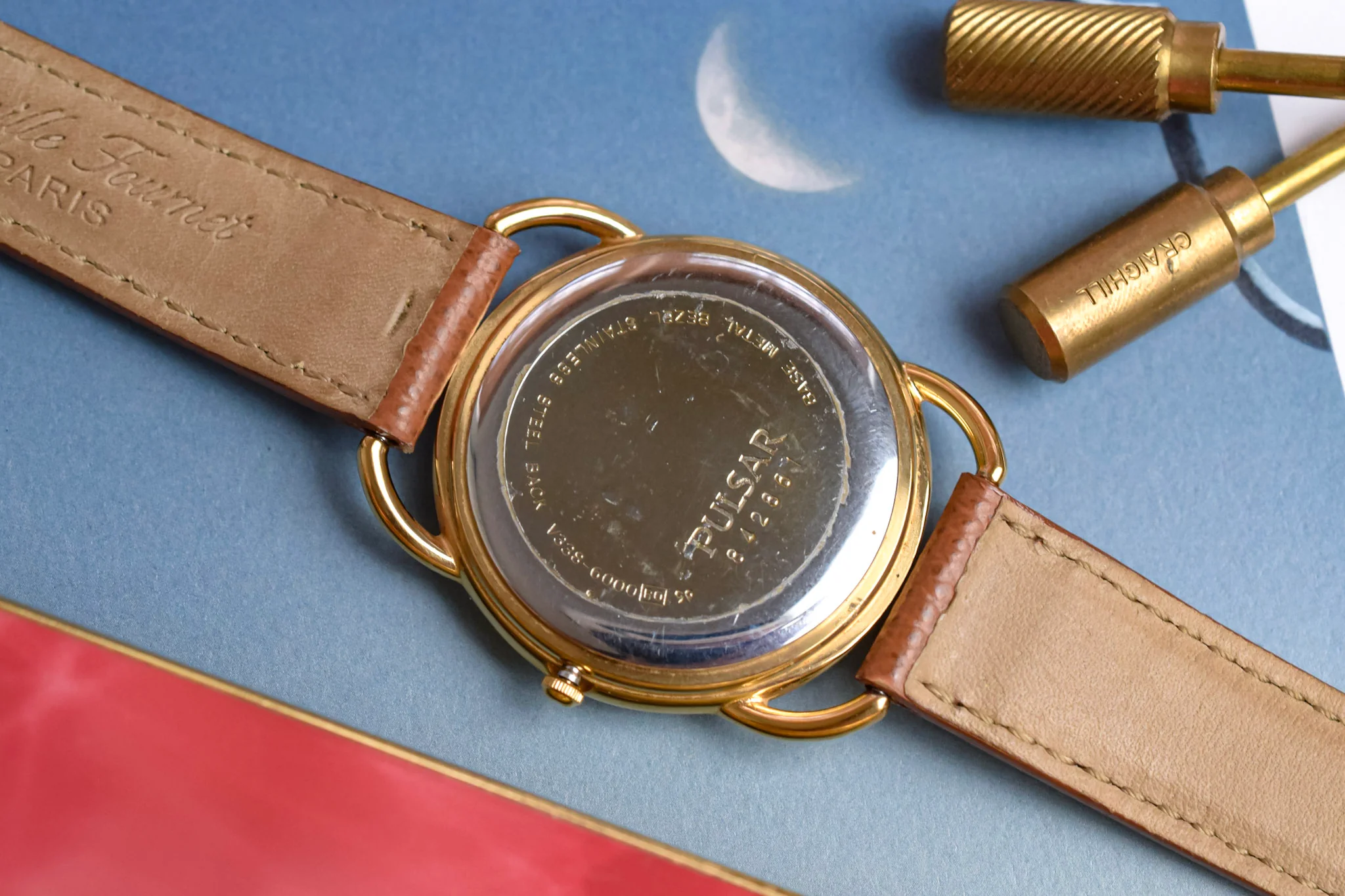 1988 Pulsar "Beetle" Wire Lugs Moonphase Calendar - Image 7