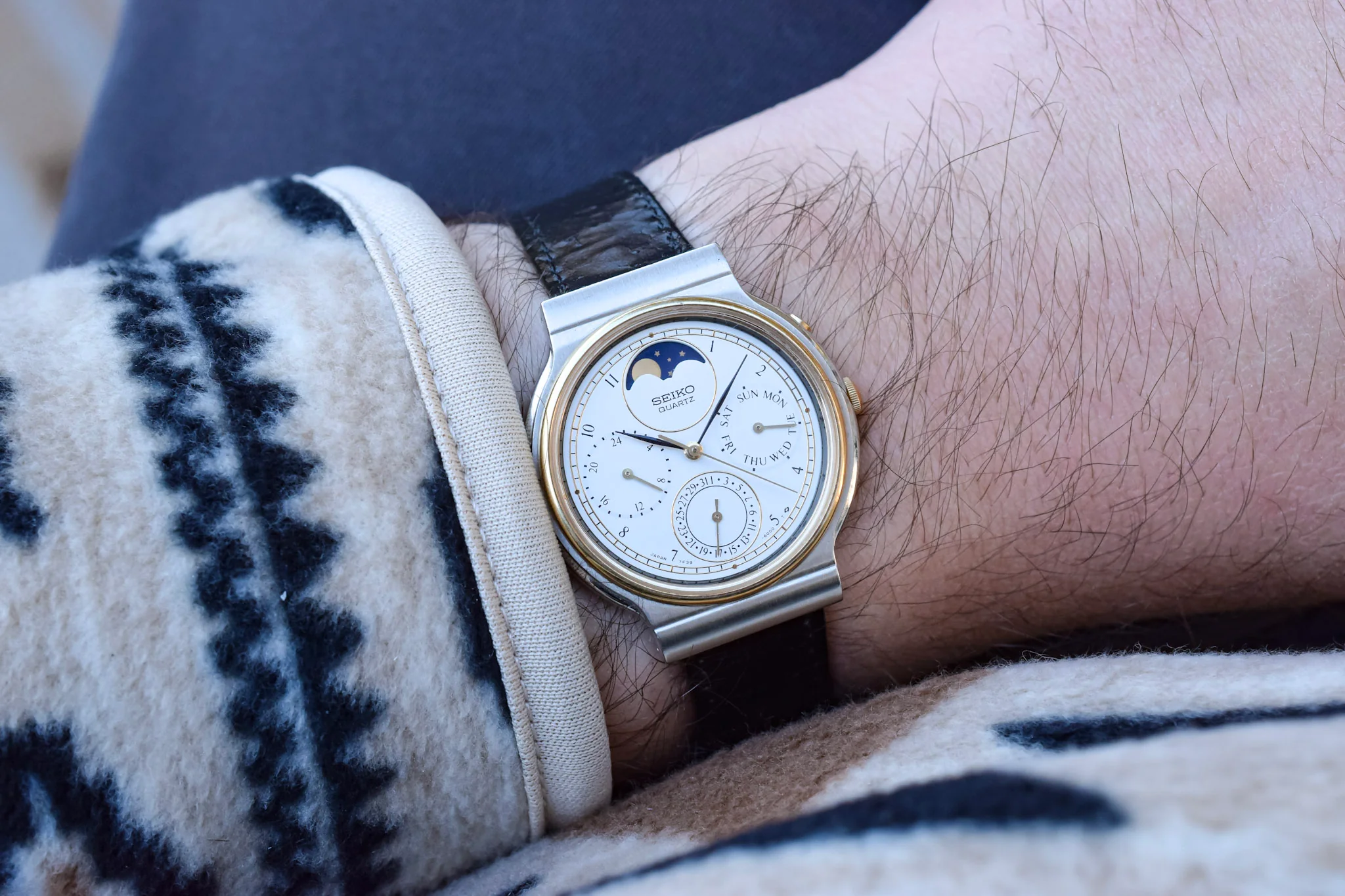 1988 Seiko Moonphase Calendar Shrouded Lugs - Image 3